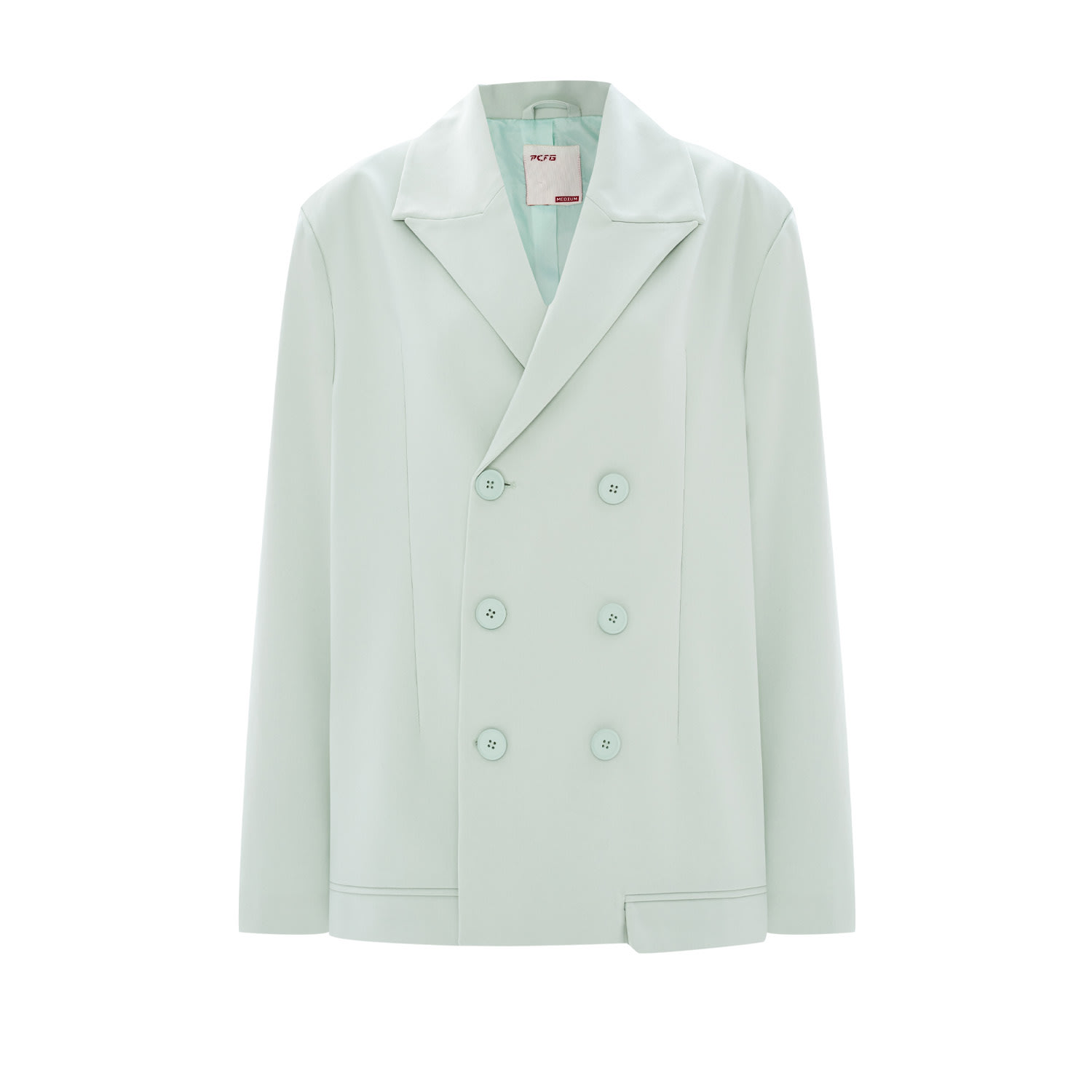 Pcfg Men's Neutrals / Green Free Heaven Oversized Blazer - Surf Spray In Green