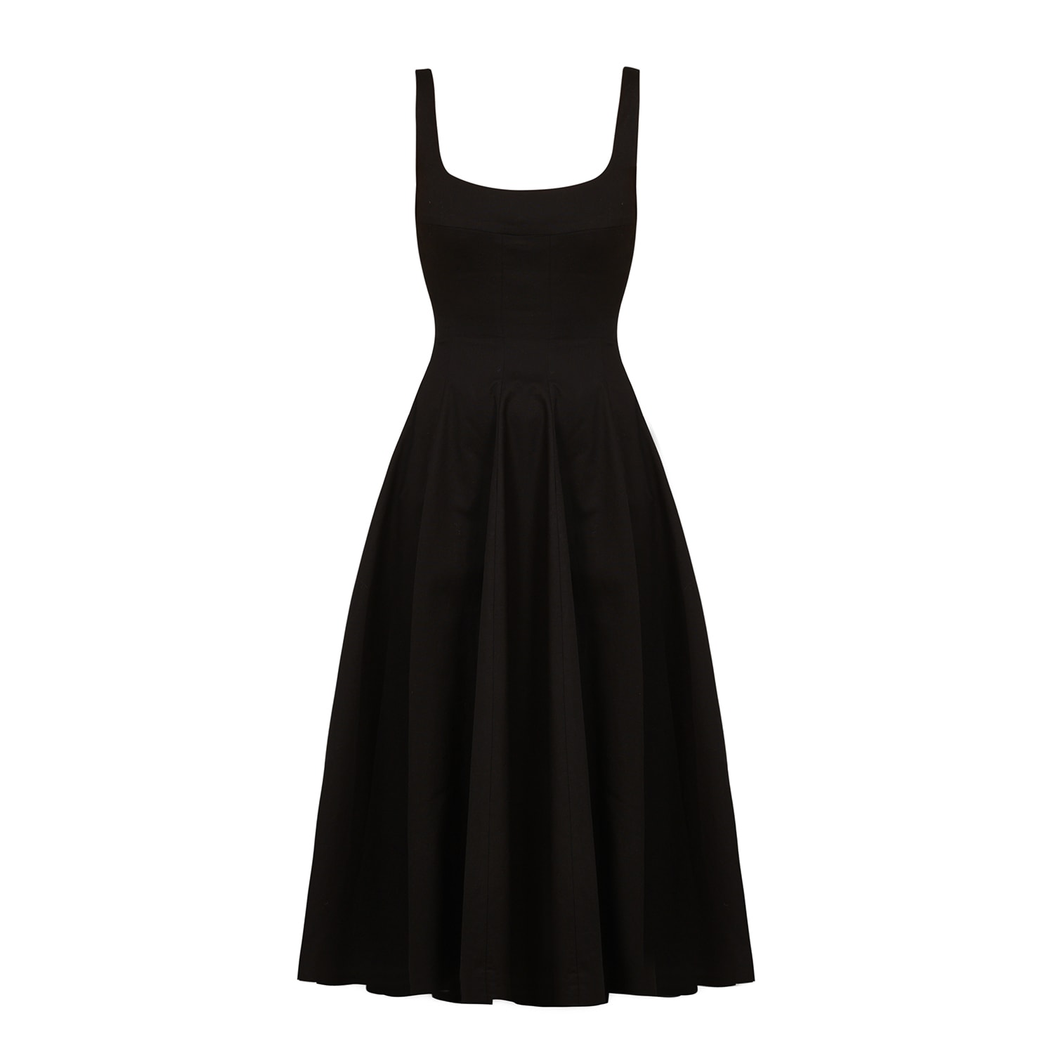 Women’s Mid-Length Poplin Dress - Black Large Avenue 8