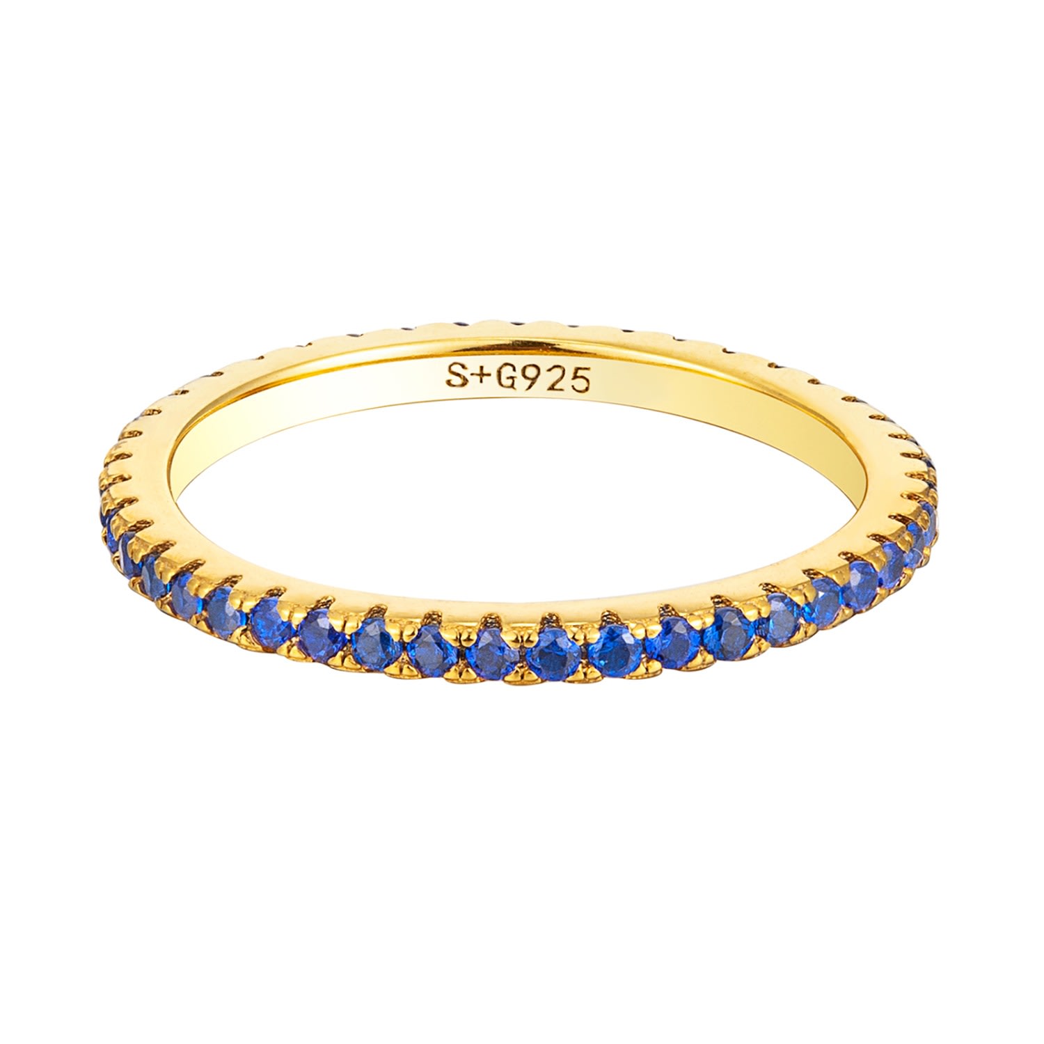 Women’s 22Ct Gold Vermeil Sapphire Eternity Ring Seol + Gold