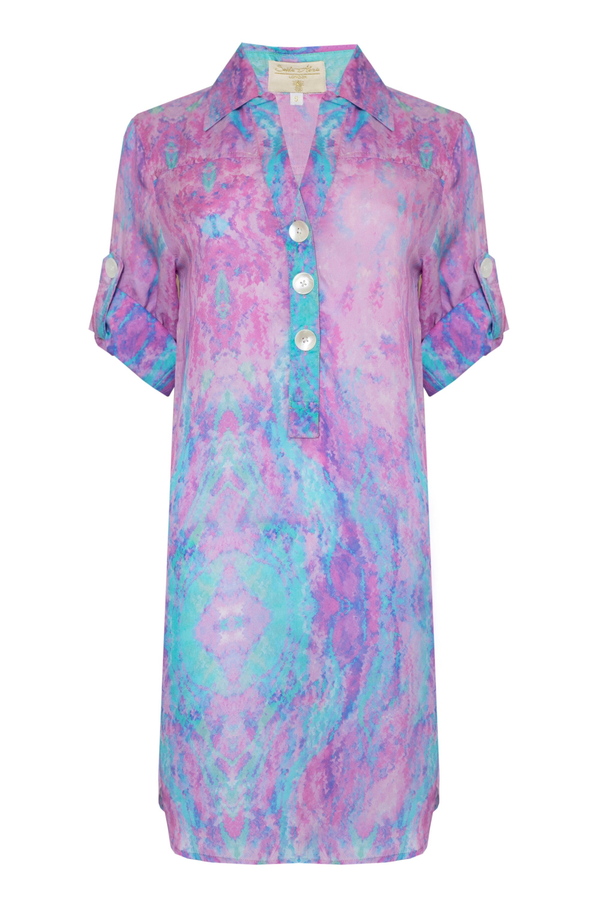 Sophia Alexia Women's Pink / Purple Fantasy Pink Beach Shirt In Pink/purple