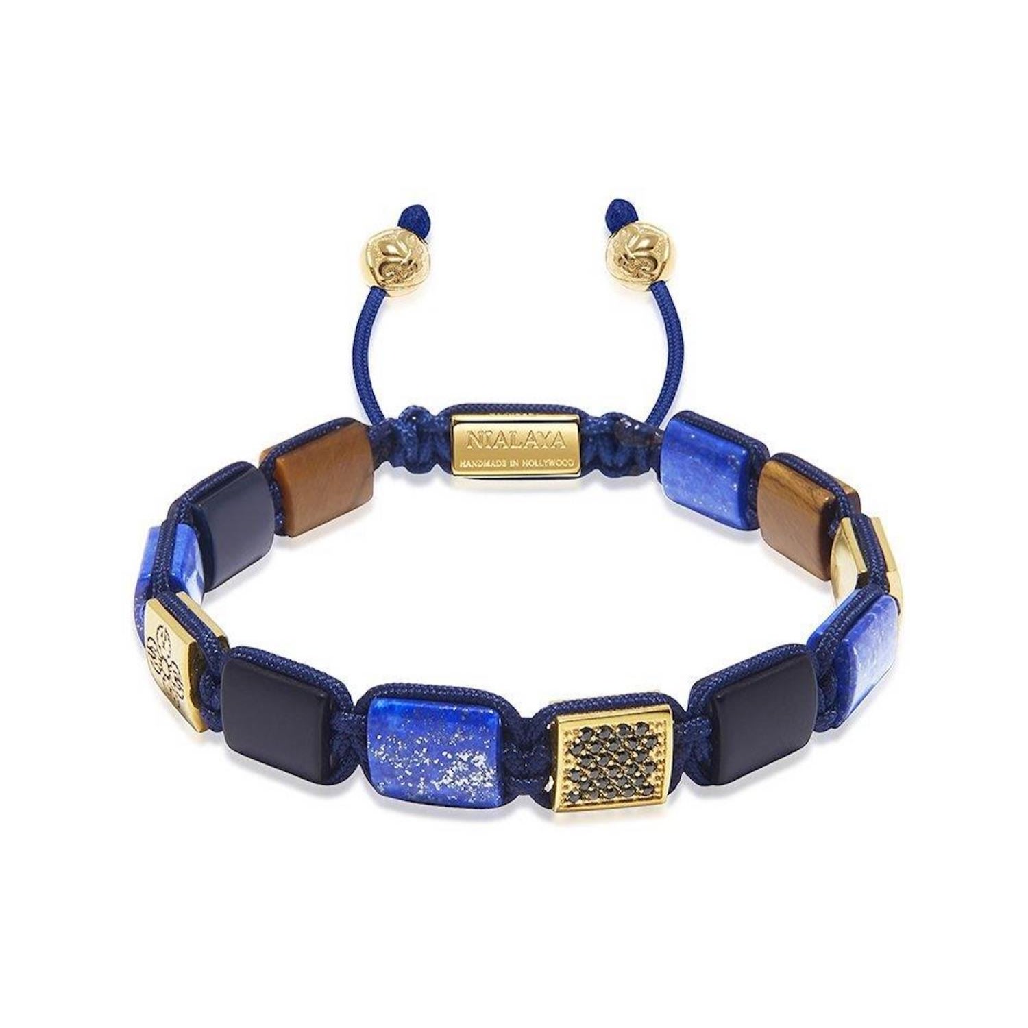 Men’s The Dorje Flatbead Collection - Blue Lapis, Matte Onyx, And Brown Tiger Eye Nialaya