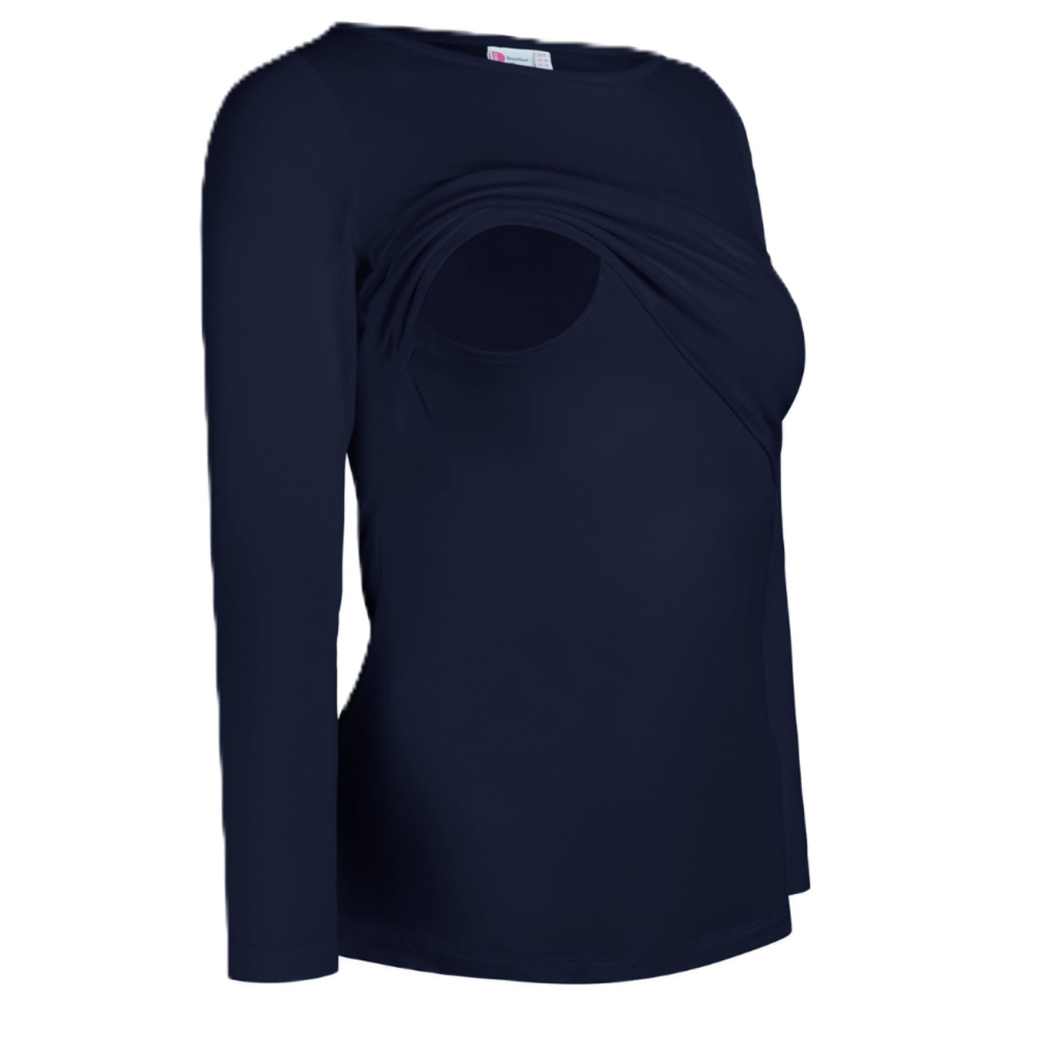 The Bshirt Women's Blue Nursing Long Sleeve T-shirt In Navy In Blue