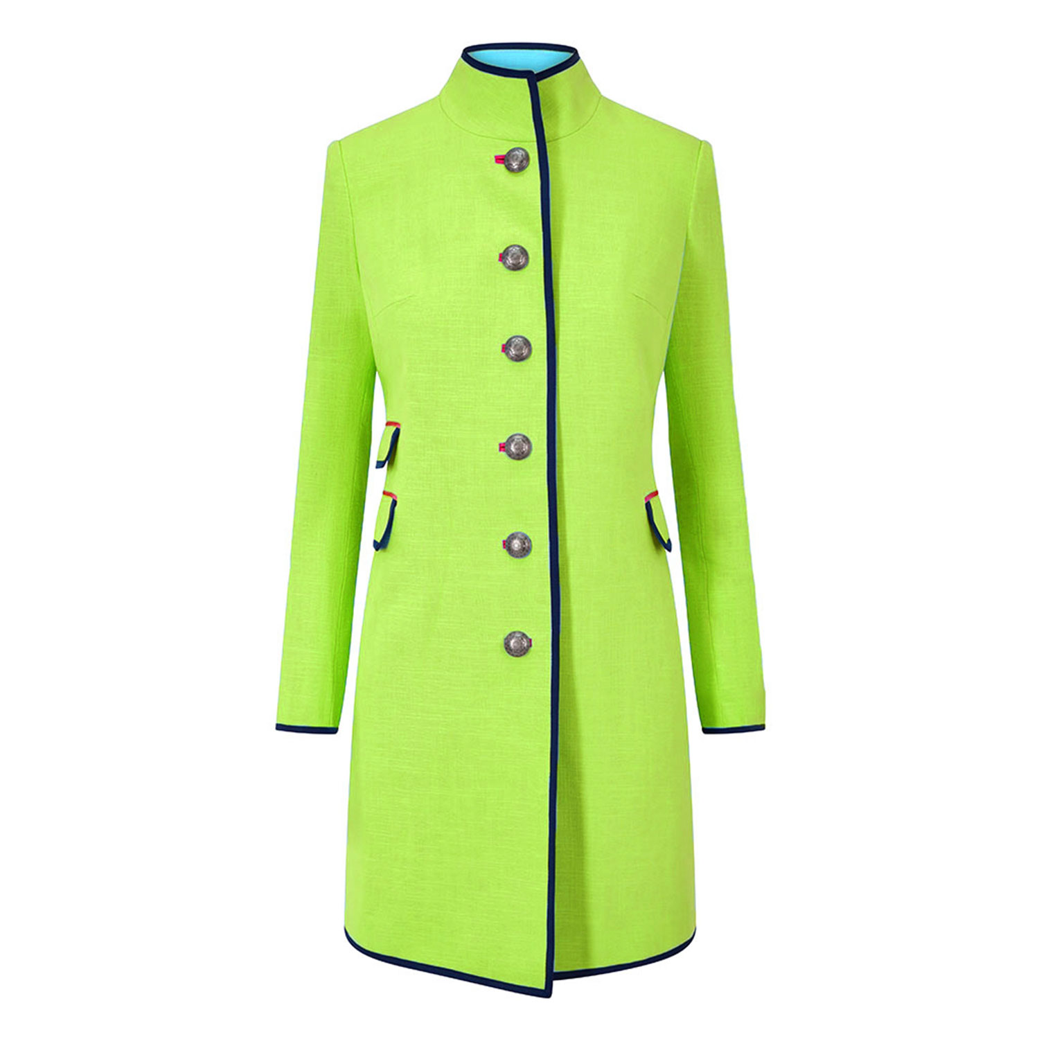 Beatrice Von Tresckow Women's Green Lime Linen Cavalier Jacket In Green