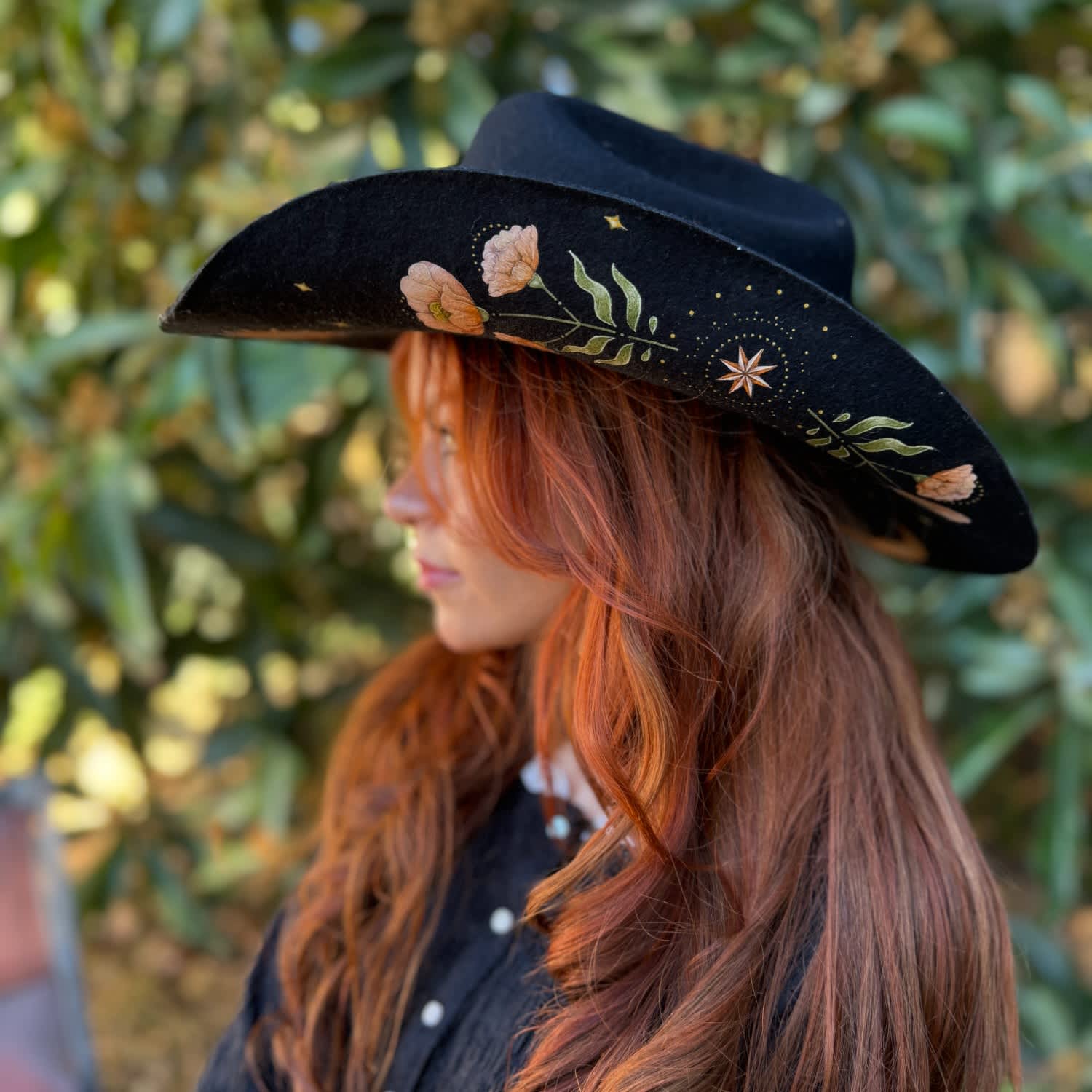 The Stevie Western Black Cowboy Hat - Cosmos, Festival Hat 
