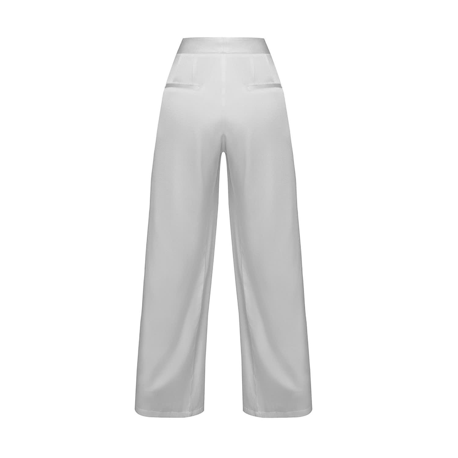 White silk sale pants