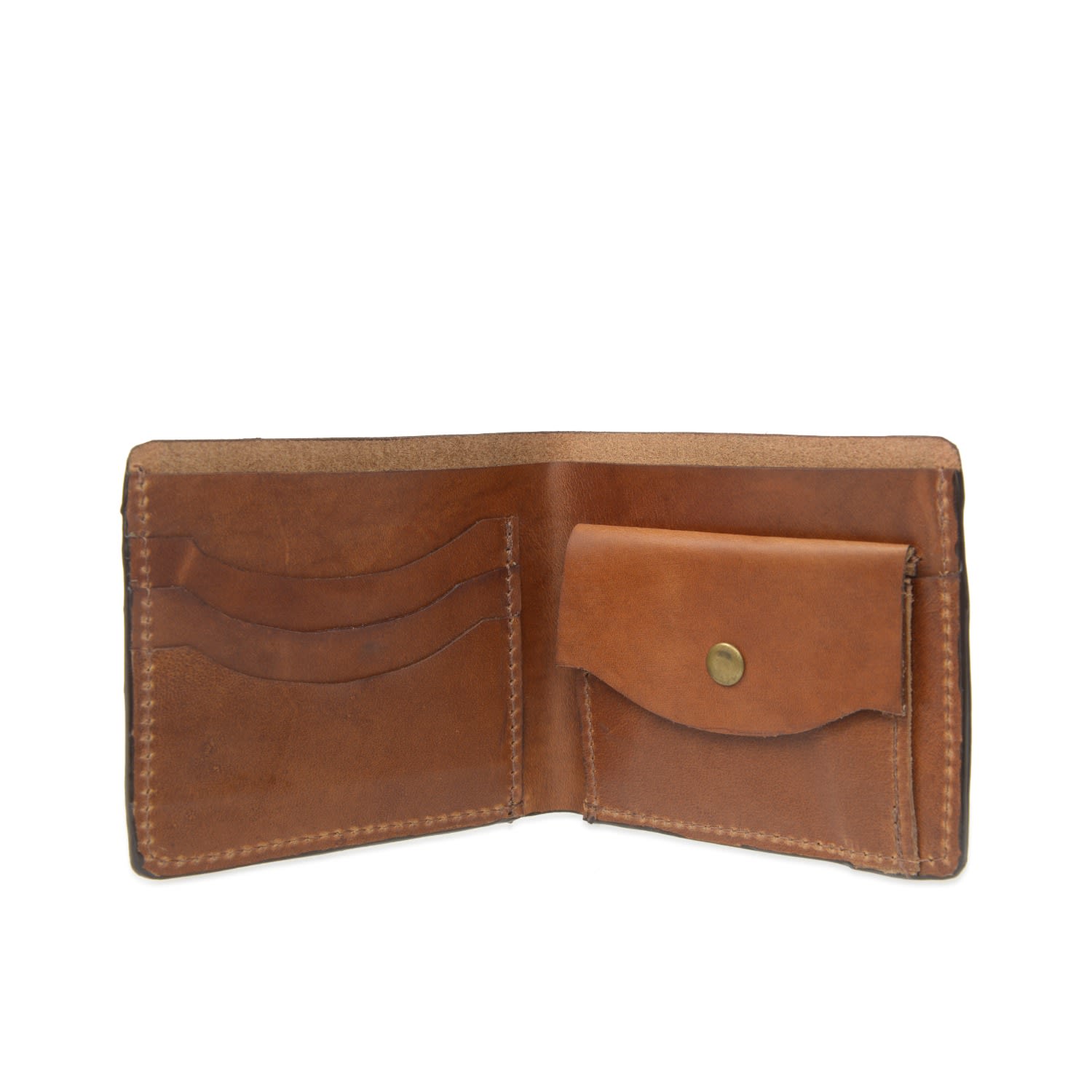 Men’s Brown Luxe Tan Leather Wallet With Coin Pocket Vida Vida