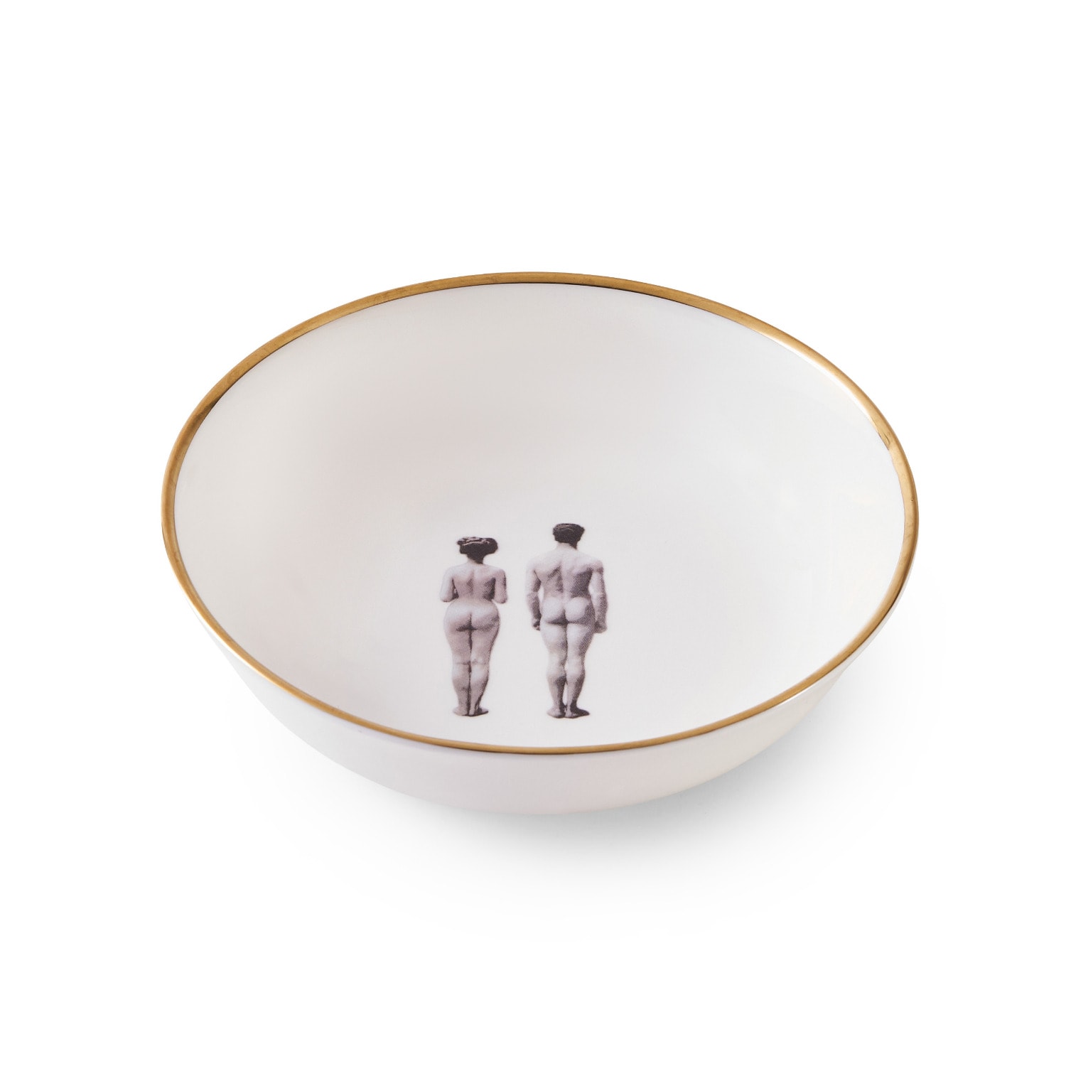 Melody Rose London Gold / Black / White The Models Bone China Dessert Bowl In Multi