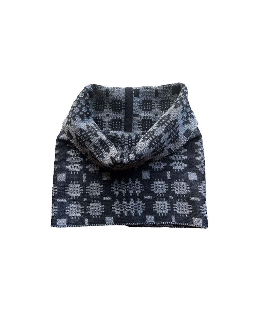 Men’s Black / Grey Carthen Tube Scarf - Soot / Squirrel One Size Mabli