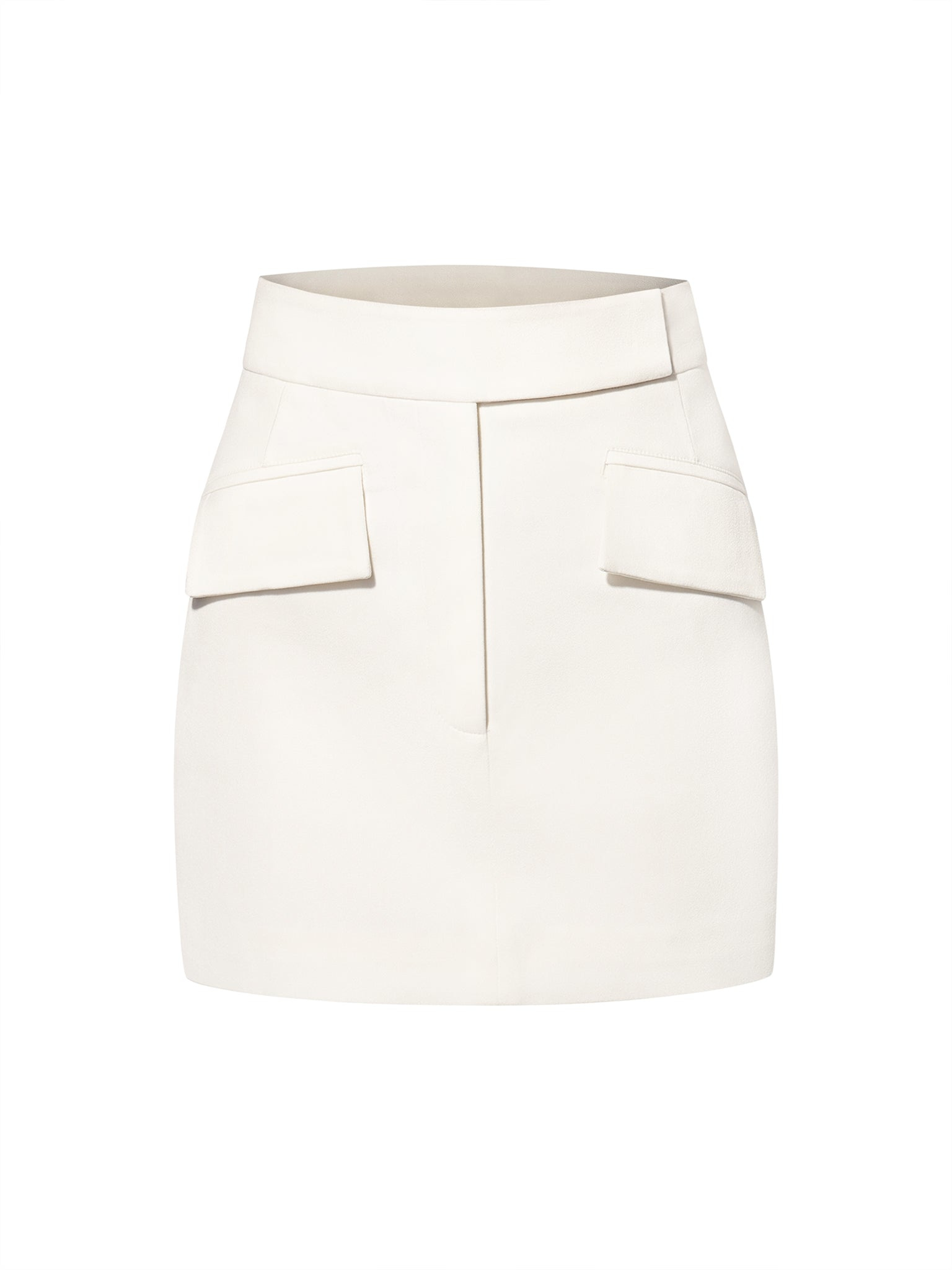 Women's Classic Chic Mini Skirt - Pearl White | Small | Tia Dorraine