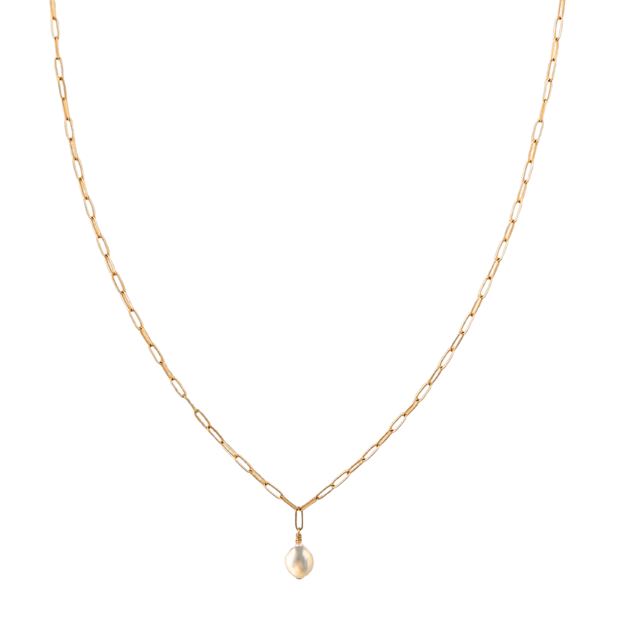 Herself Collections Women's Gold Pearl Drop Necklace
