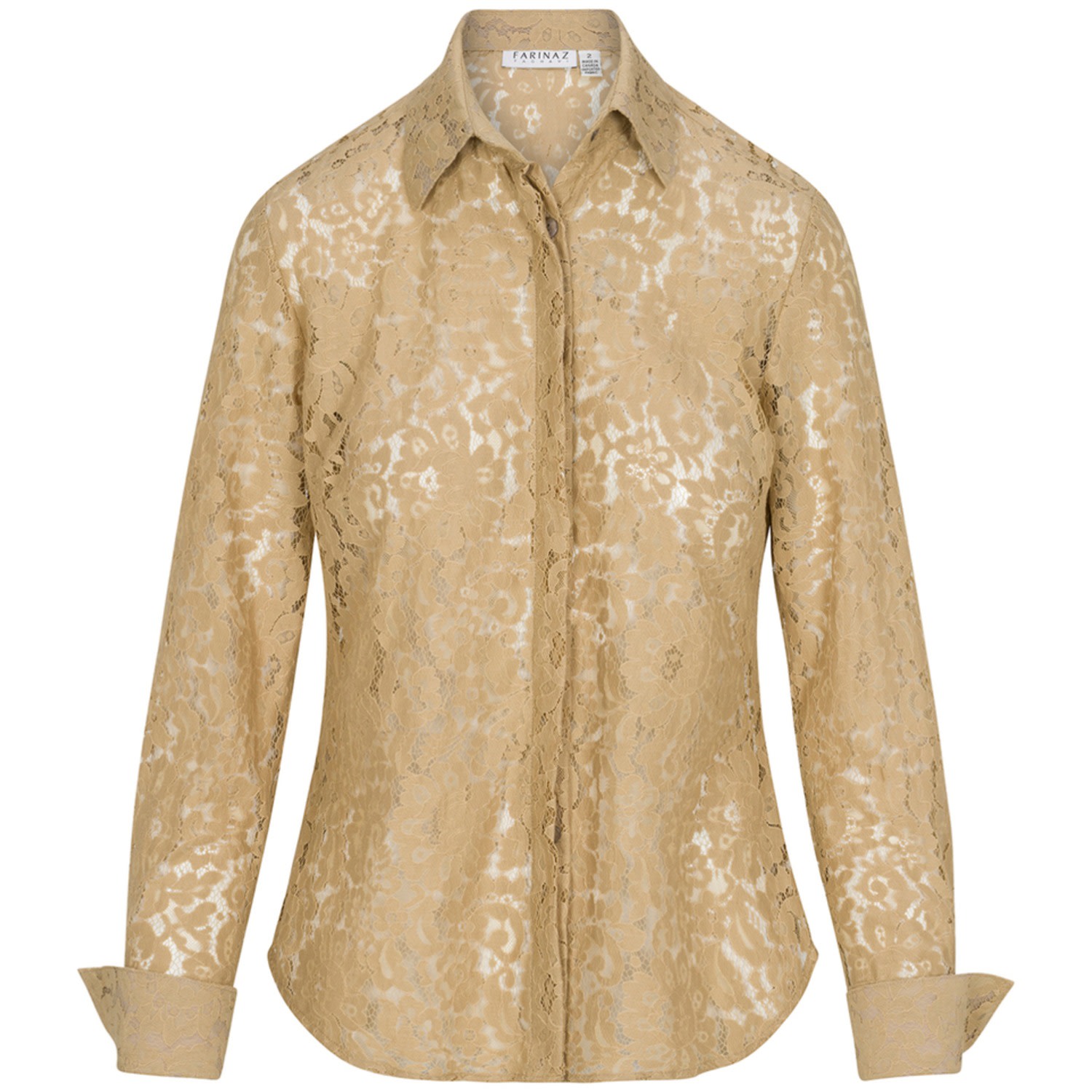Farinaz Gold Attitude – Nude Lace Women's Blouse