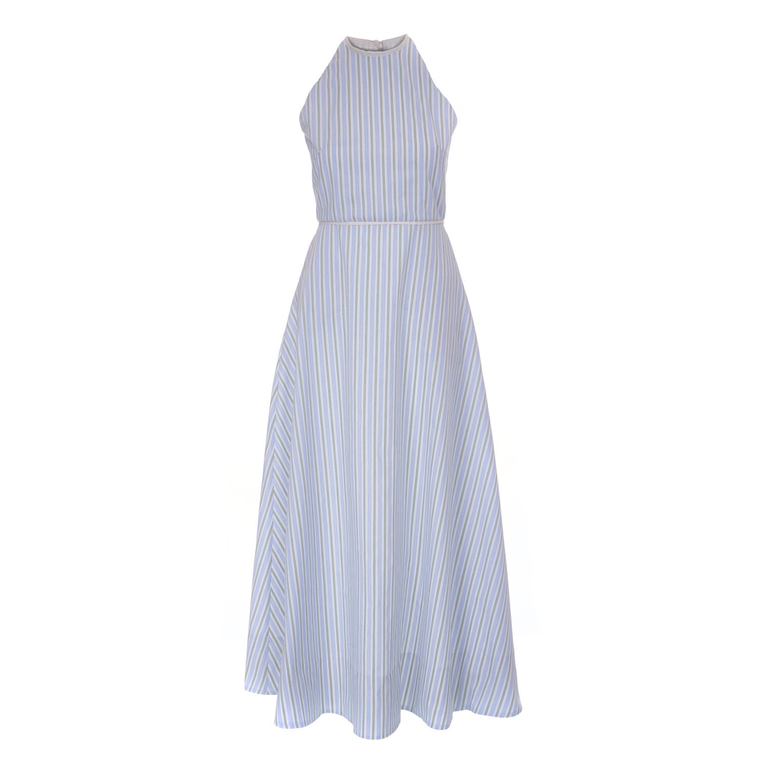 Women’s Blue / White Striped Cotton Dress Xxs Sofia Tsereteli