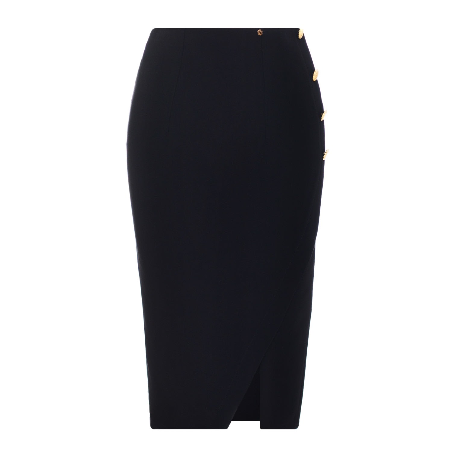 Nissa Women's Black Button-detail Pencil Skirt In Black