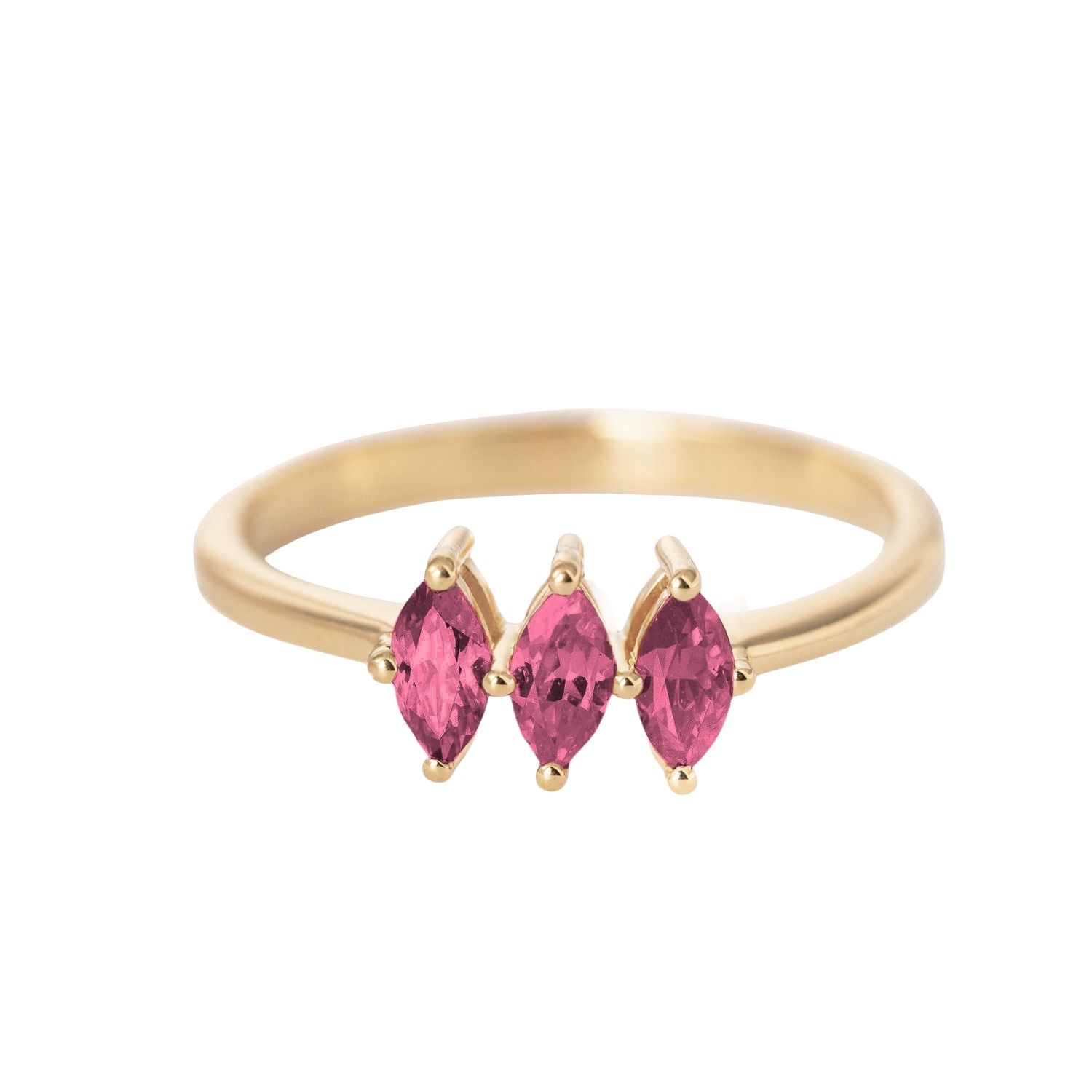 Belinda Jewelz Women's Pink Brynne Ruby Birthstone Ring In Gold