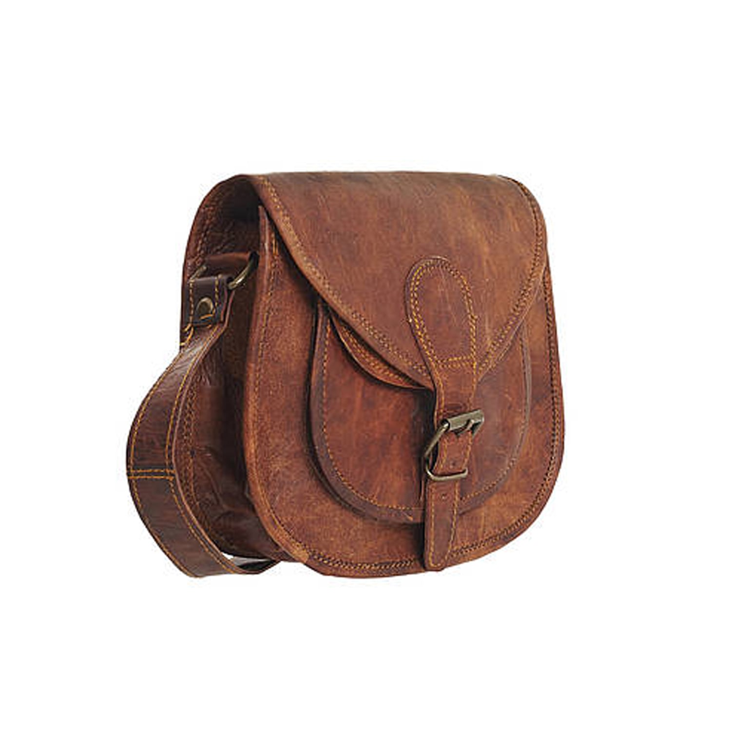 Women’s Brown Vida Vintage Leather Saddle Bag Small Vida Vida