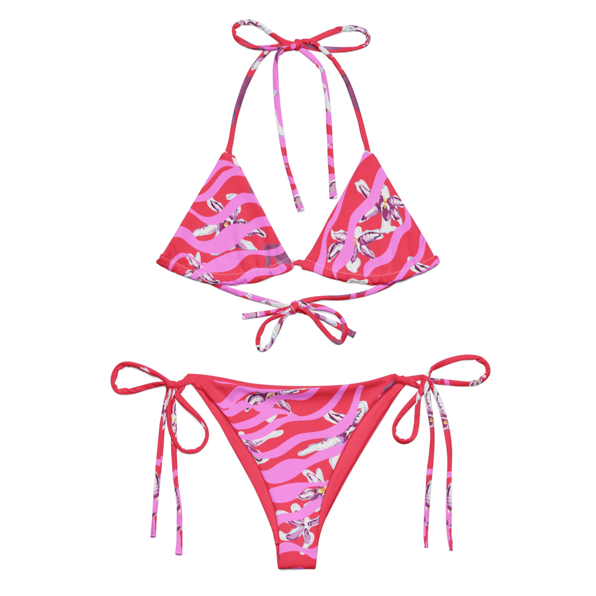 Formula S7 Women's Wild Bloom Recycled Red String Bikini