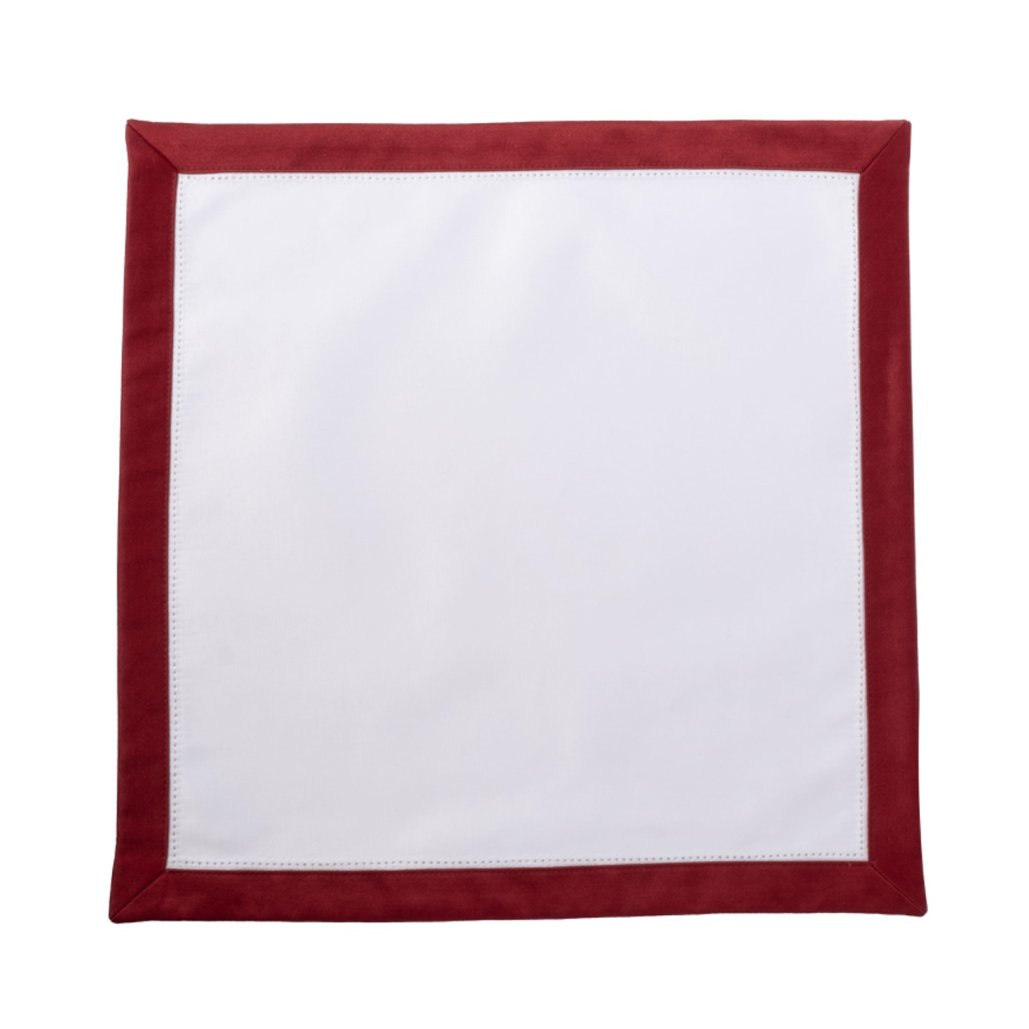 Km Home Collection Red / White Monaco Cotton Napkins Set