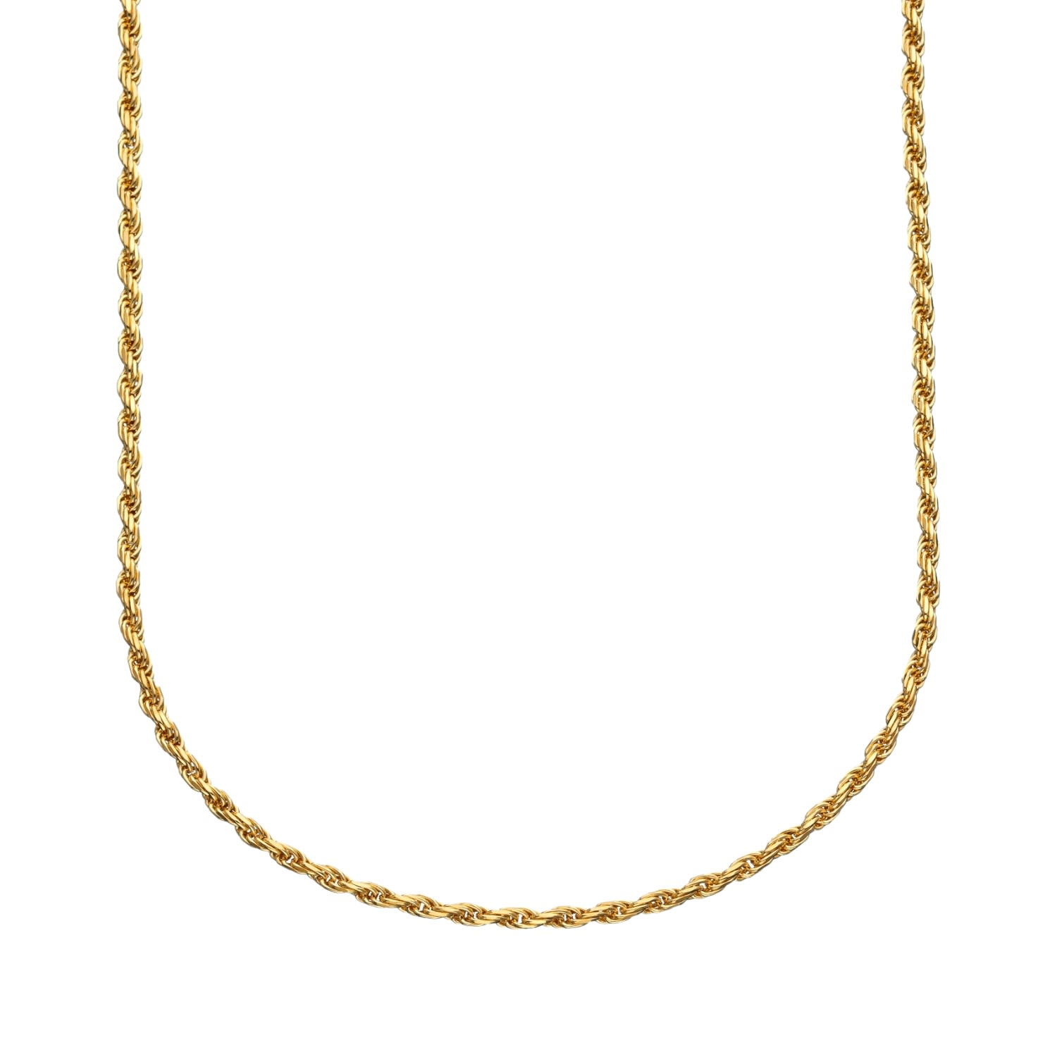 Women’s Gold Plated Twisted Rope Chain Necklace Lily Charmed