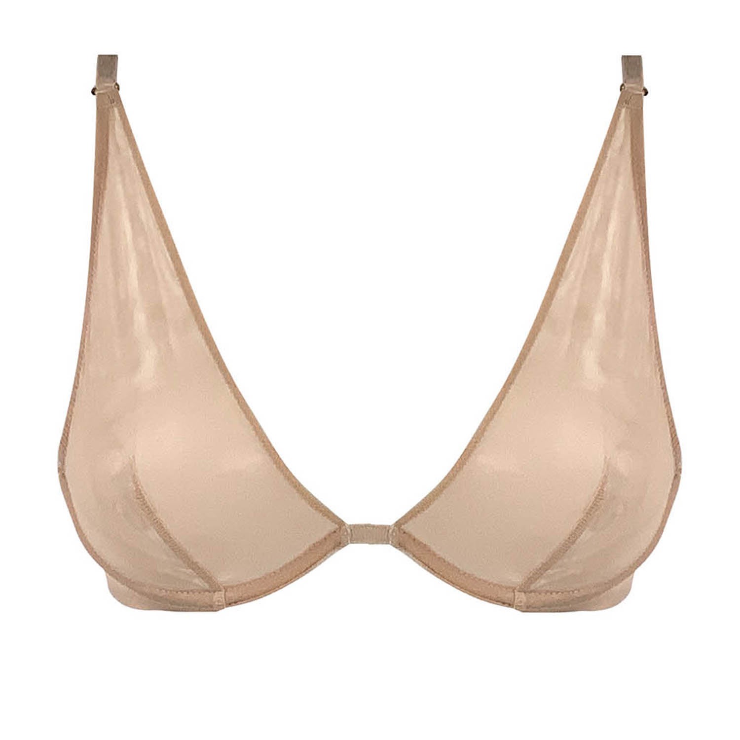 Women’s Neutrals I. d. Line Deep Plunge Underwired Soft Bra - Soft Sand 34C Nokaya