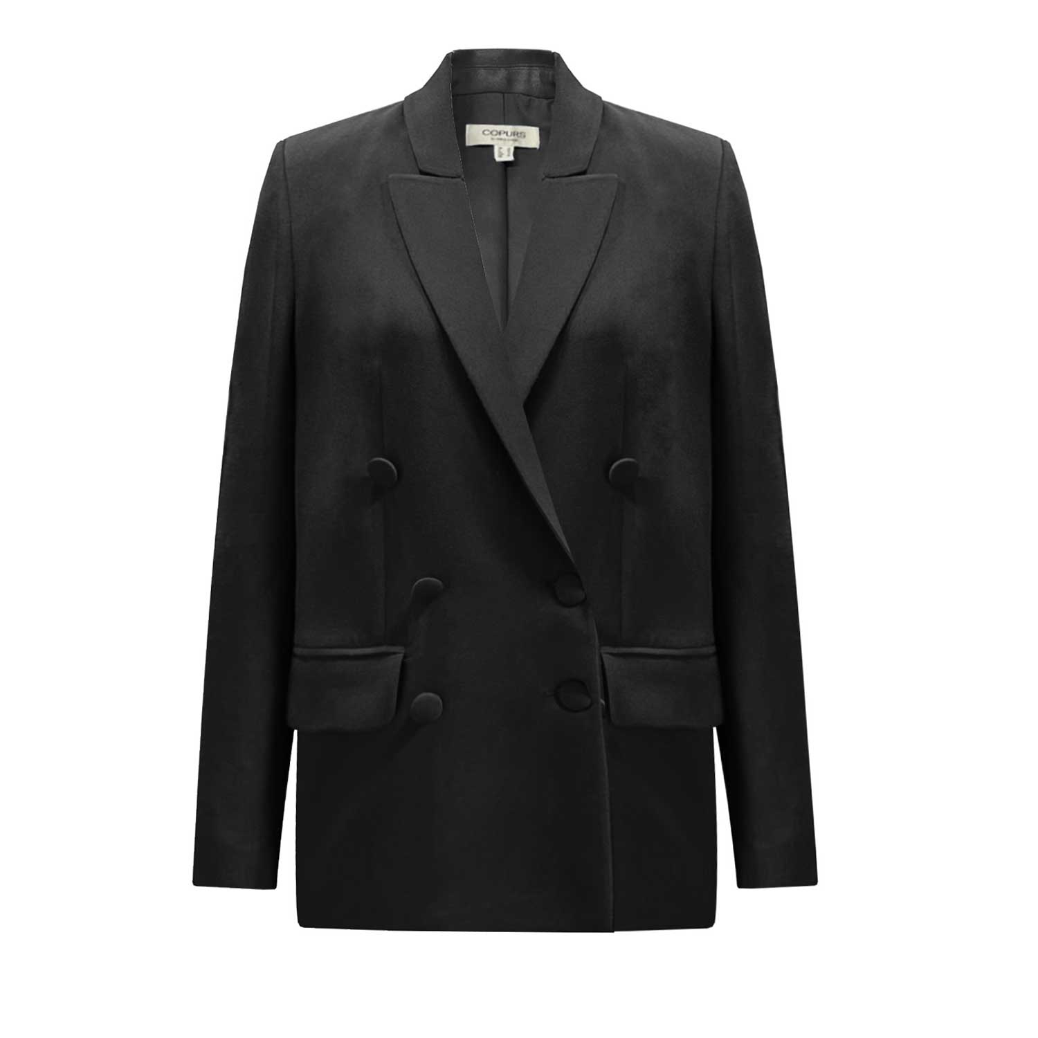 Copurs Delta Waistcoat & Gaia Jacket & Carla Trousers Set - Black In Black