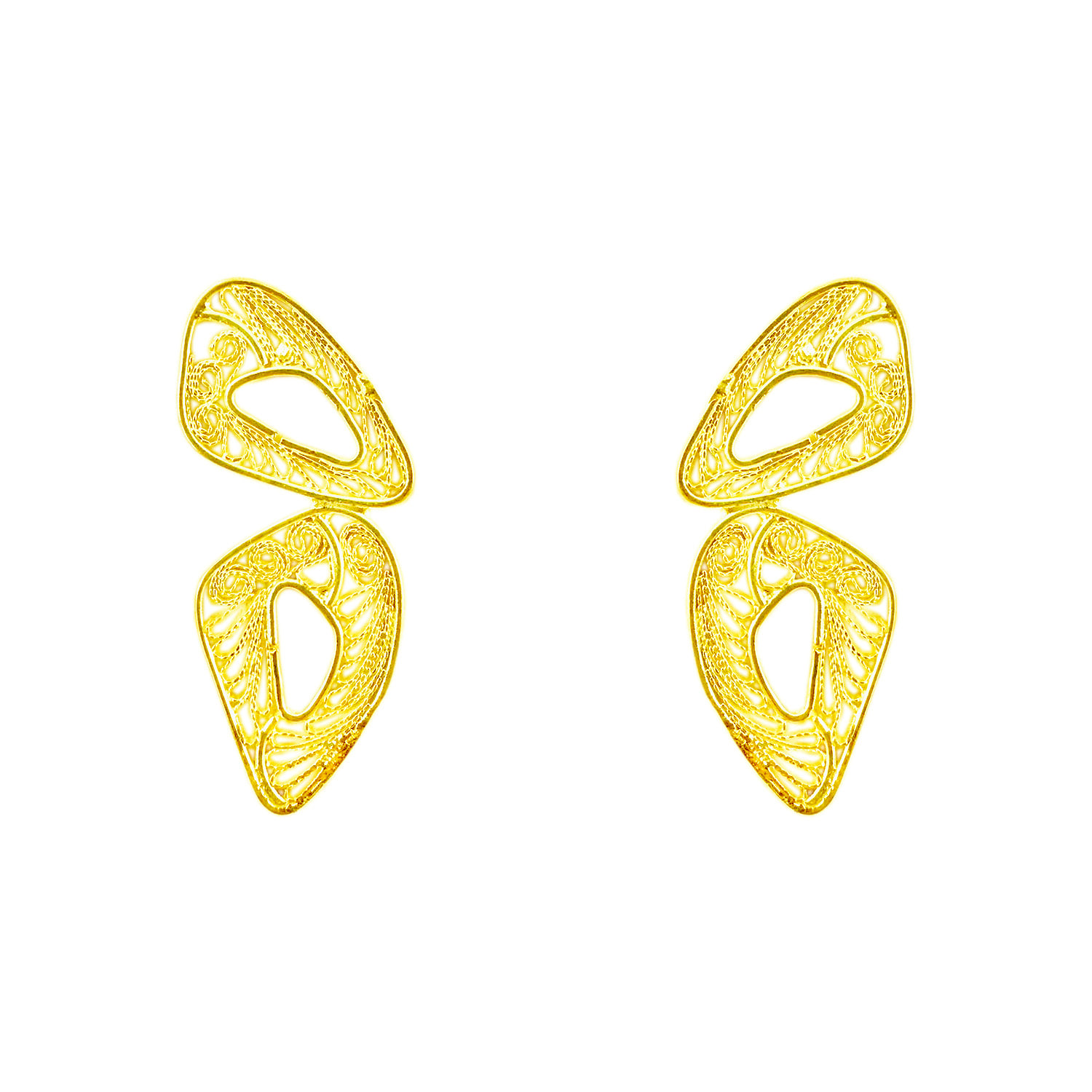 Mamba Women's Candelita Golden Butterfly Earrings