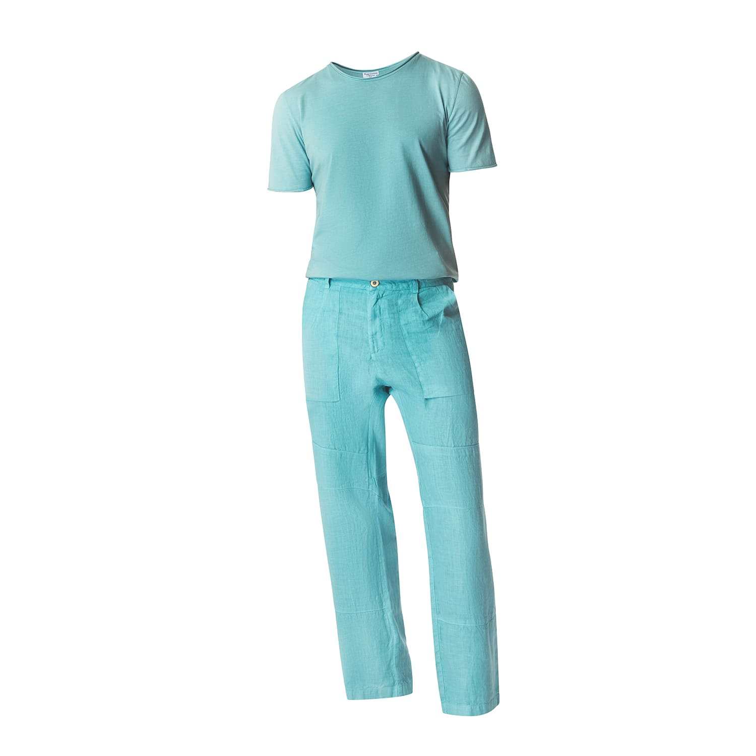 Haris Cotton Basic Cotton Men's Shirt Crystal Blue In Blue