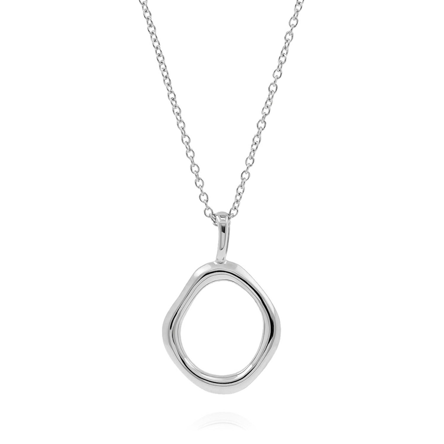 Women’s Silver Organic Pendant Necklace Côté Caché