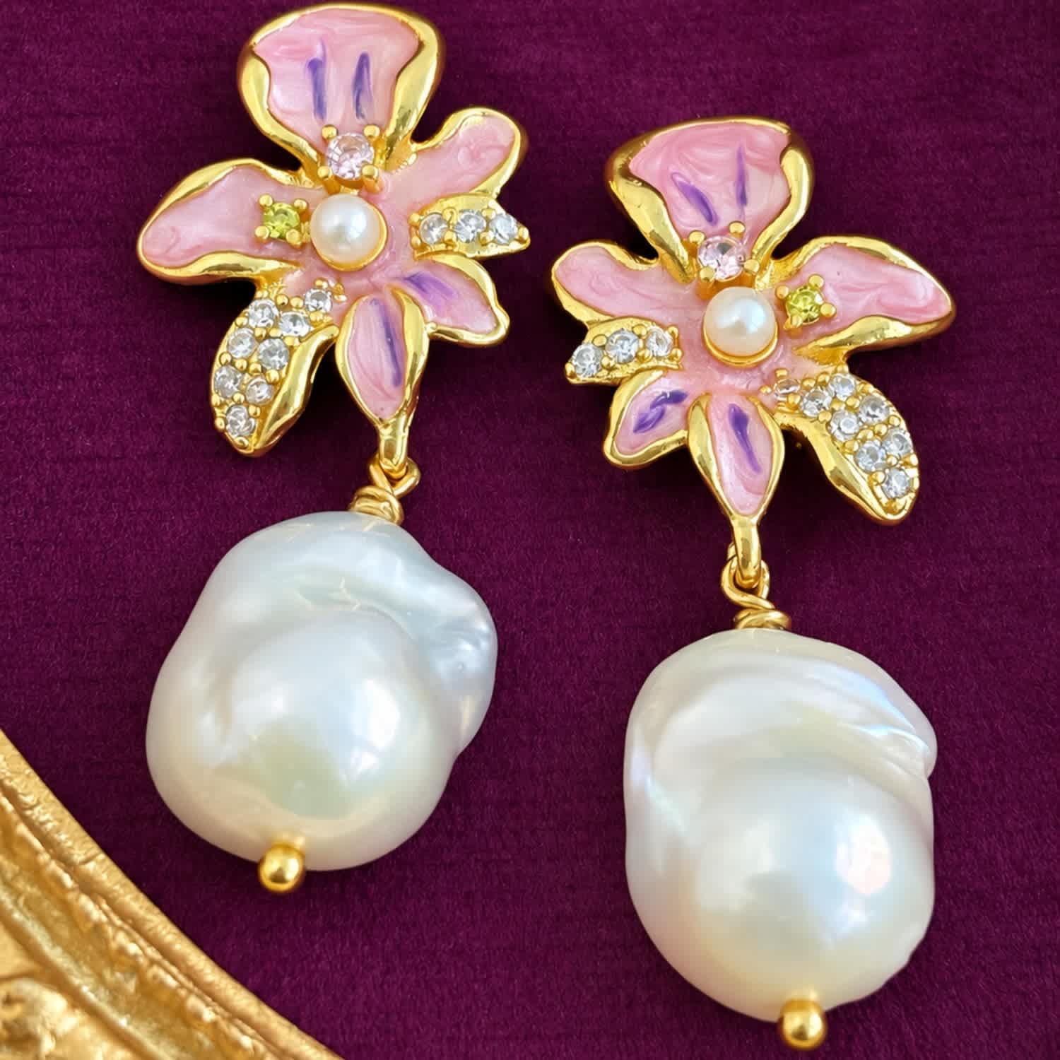 Iris Bloom Earrings | Ninemoo | Wolf & Badger
