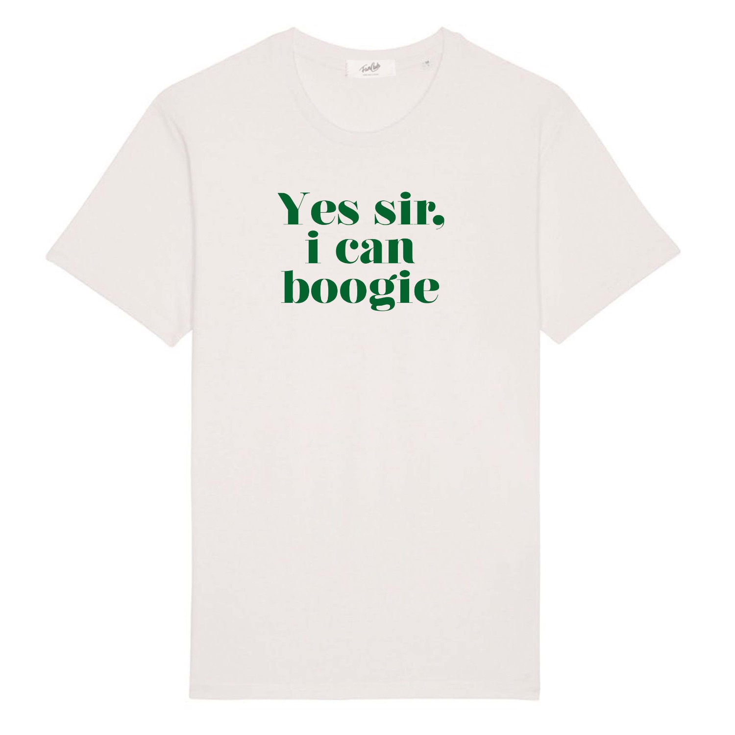 Yes Sir I Can Boogie Oversized Retro Slogan TShirt Vintage White