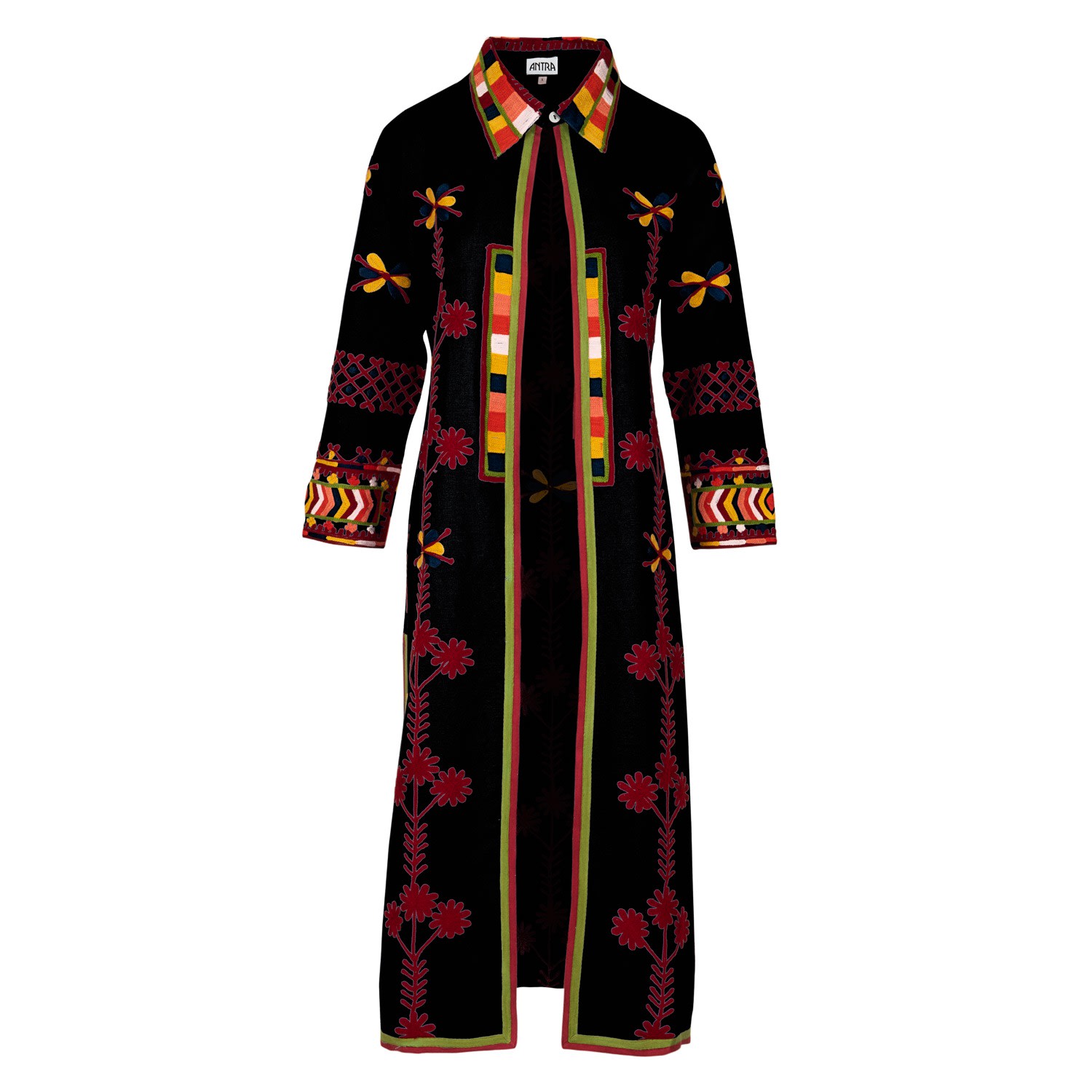 Women's The Ebony Aztec Coat | Medium | Antra Designs