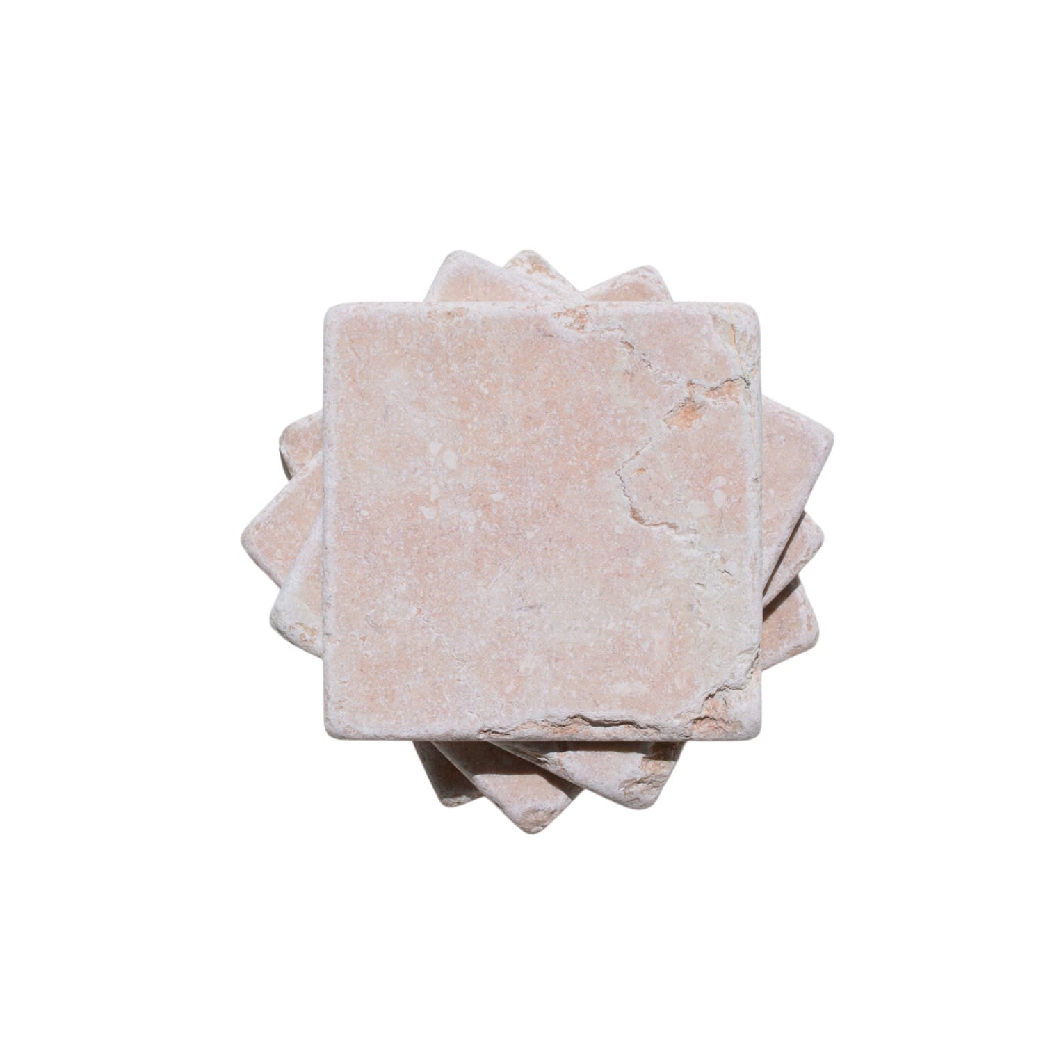 The Parmatile Shop Orange Palm Court Marble Coaster Set In Orange