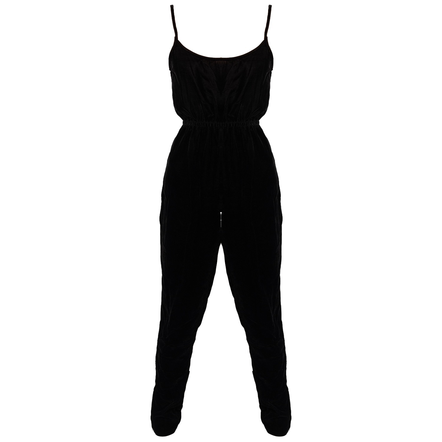 Ettie Women's Black Zip Cuff Velvet Jumpsuit In Black