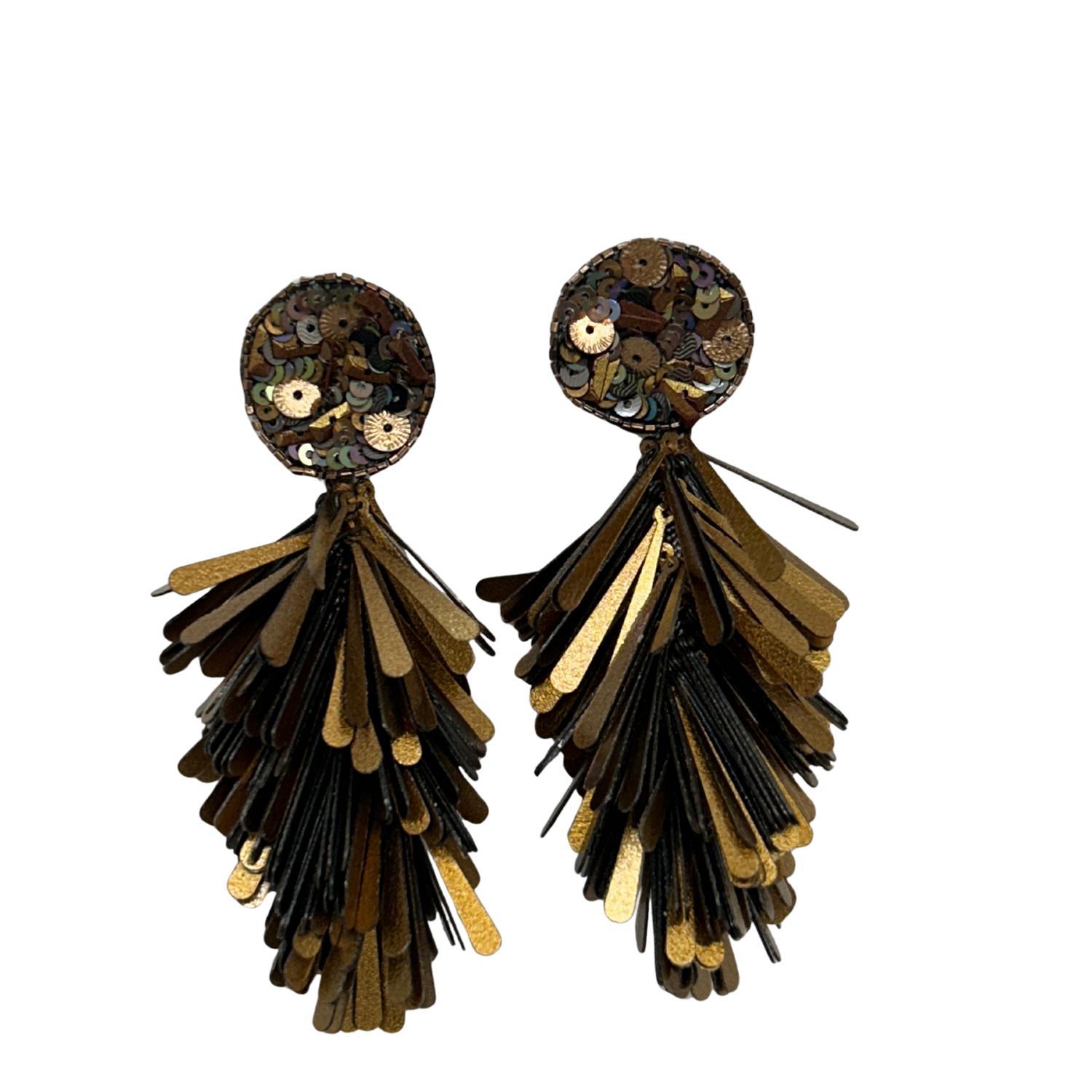 Simitri Women's Brown Eternal Earrings In Brown