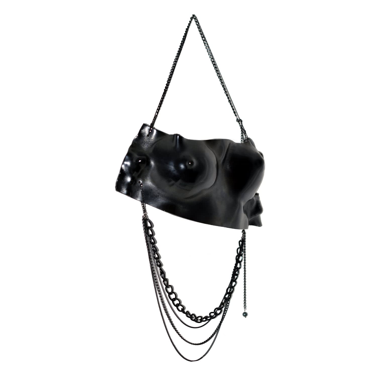 Laura Daili Women's Black / Blue / Silver Iridescent Black Glass Corset – Wearable Art In Multi