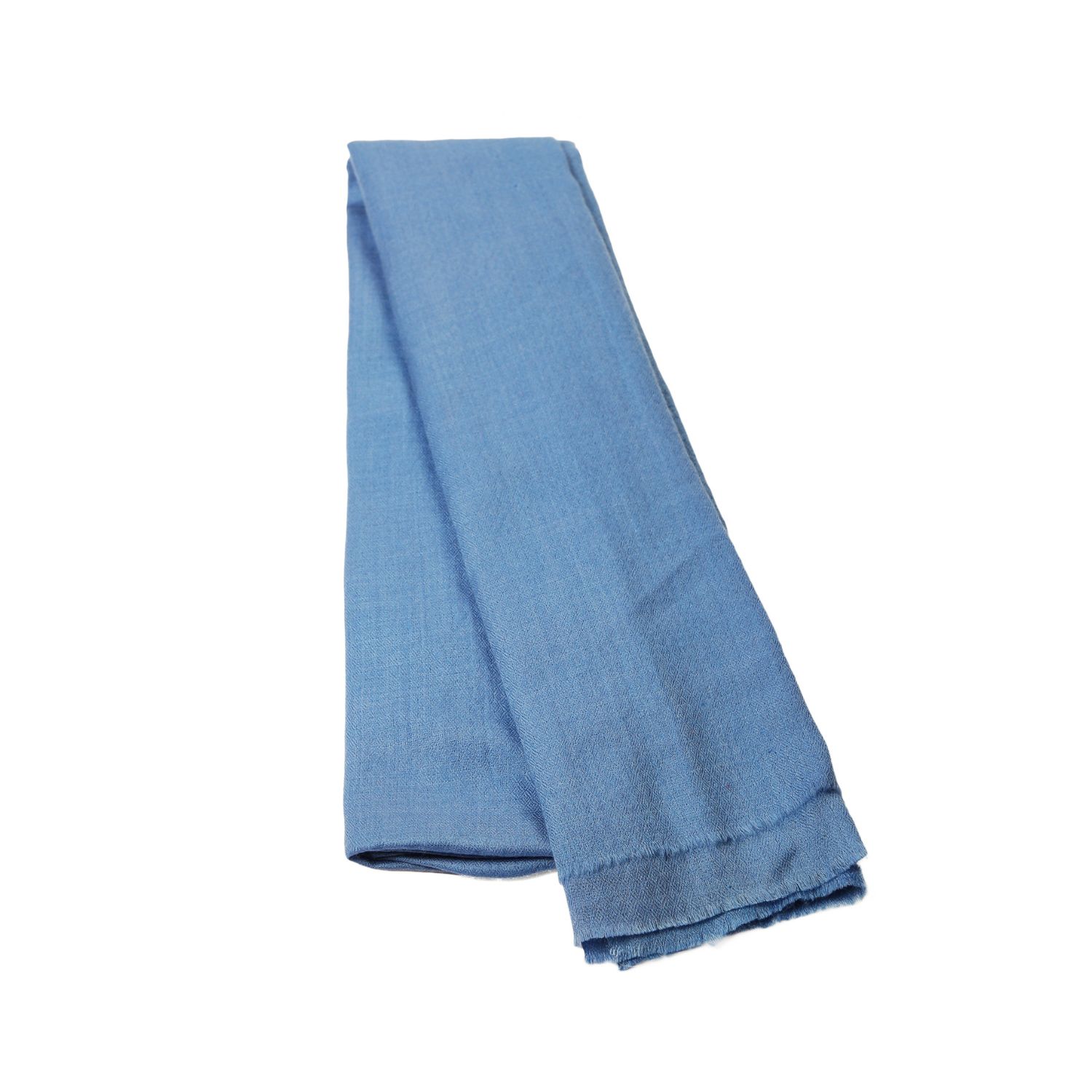Heritagemoda Women's Handwoven Super Soft Light Blue Wool Scarf In Blue