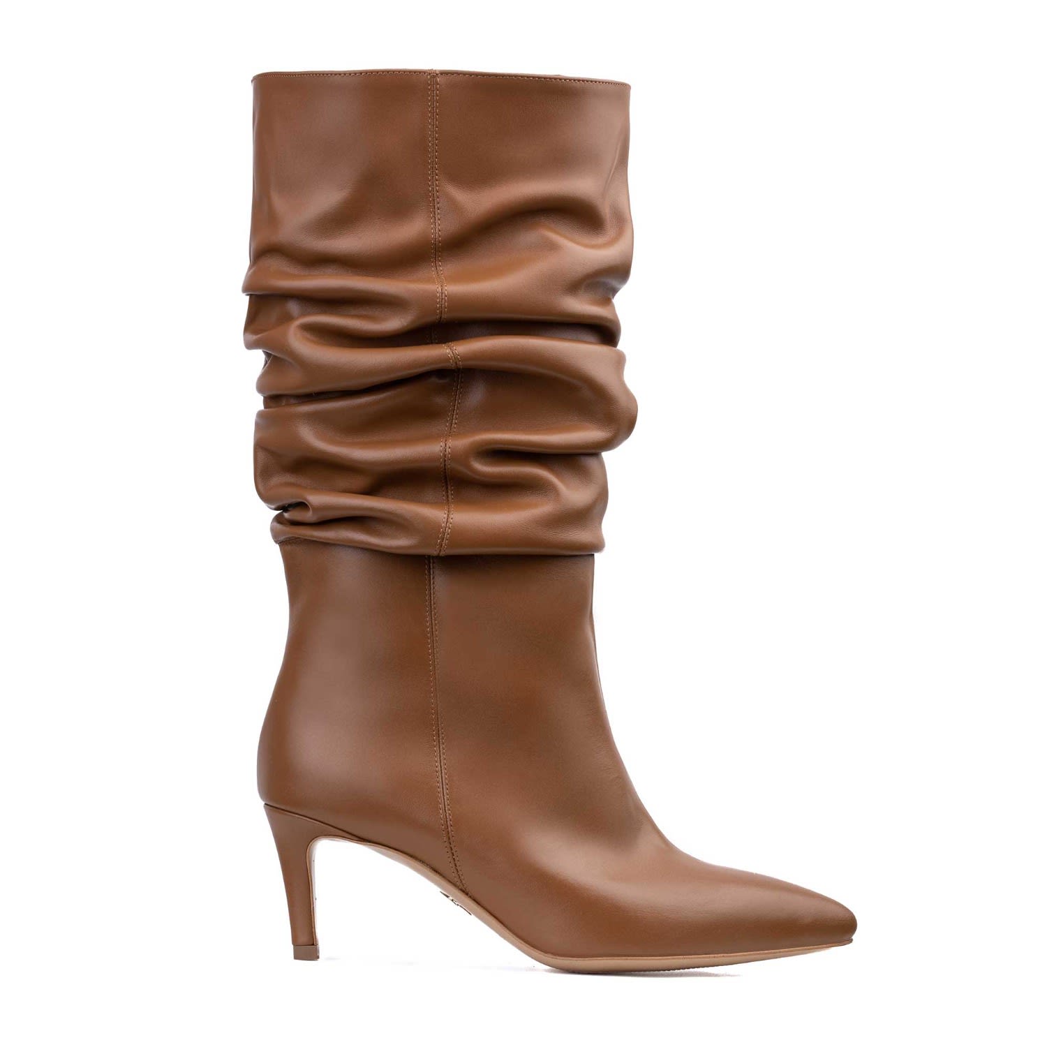 Ginissima Women's Brown Caramel Leather Eva Boots In Brown