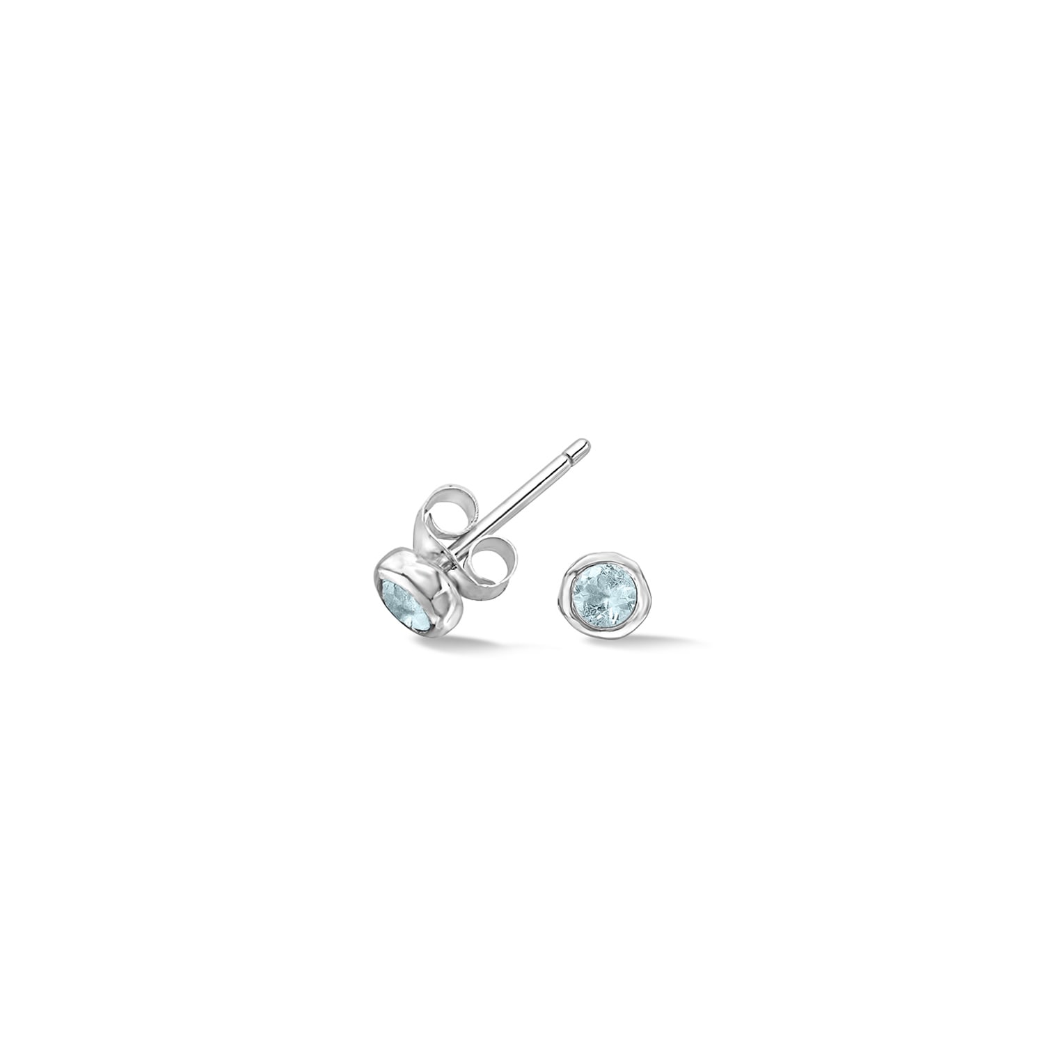 Dower & Hall Women's Silver / Blue Aquamarine Dewdrop Studs In Sterling Silver