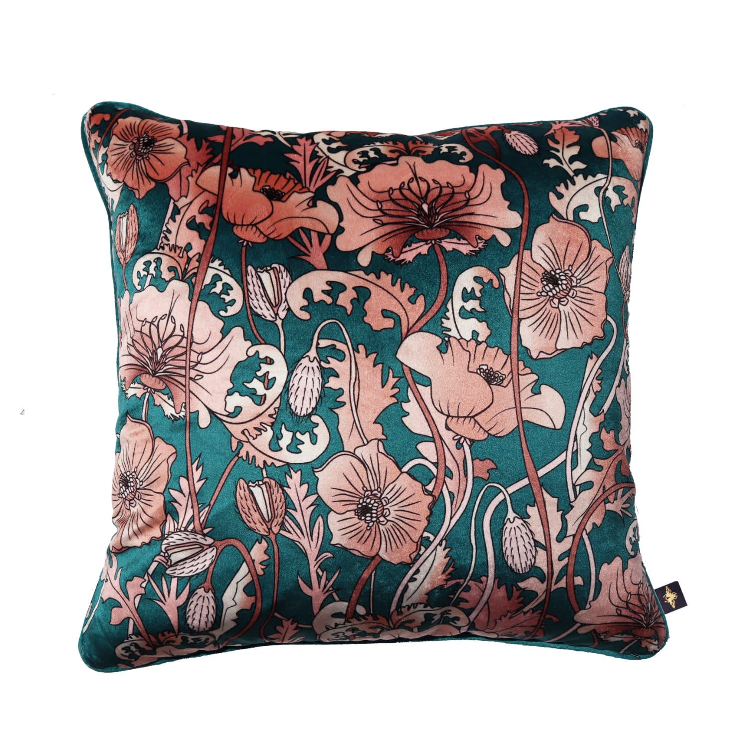 teal velvet pillow