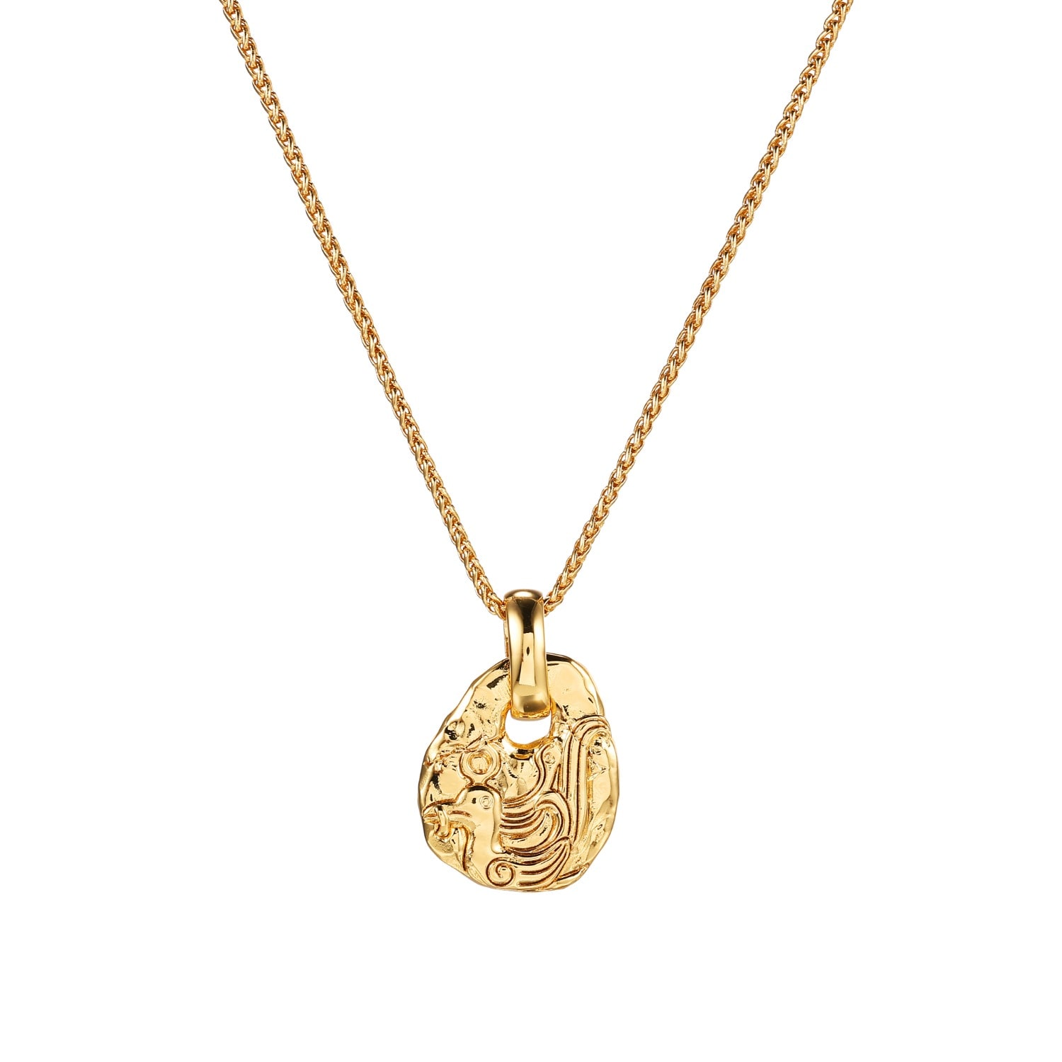 Aurozia Women's Flying Bird Love Odyssey Gold Plated Ancient Bronze Phoenix Coin Necklace In Gold