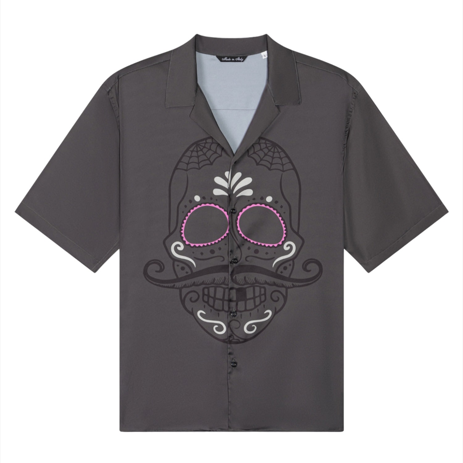 Men’s Grey Hoodoo Skull Shirt Small Saint Perry