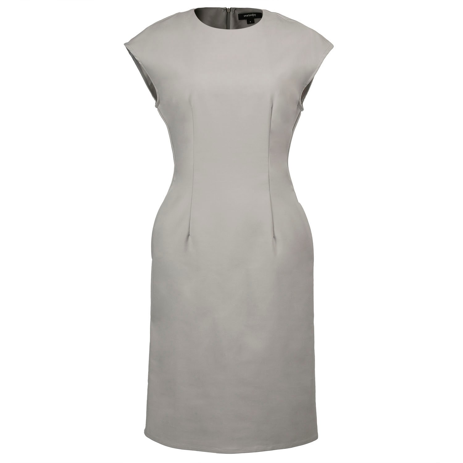 Smart And Joy Women's Neutrals Minimalist Tailor Dress - Light Grey