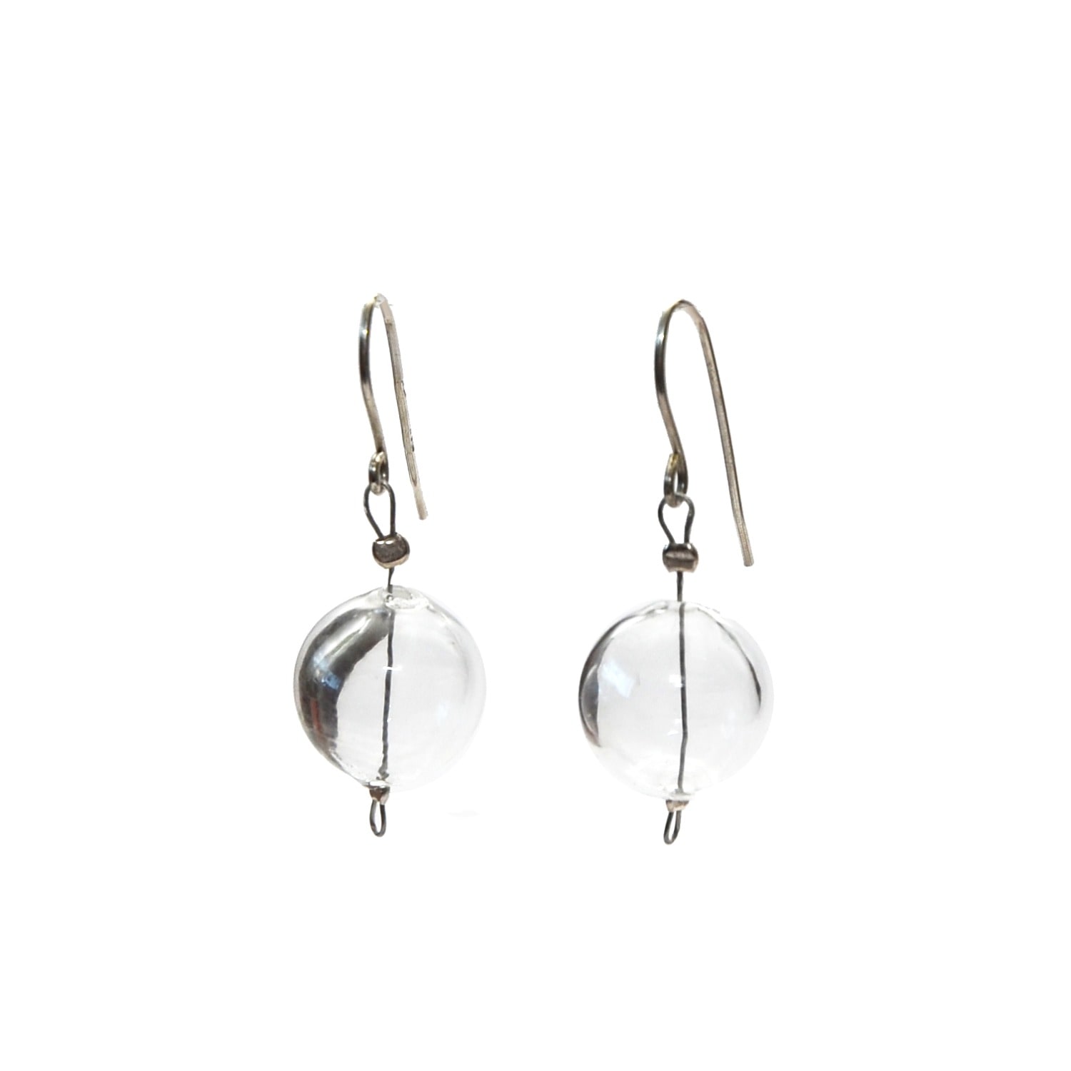 Laura Daili Women's Neutrals / Silver Winter Bubble Drops Earrings In Metallic