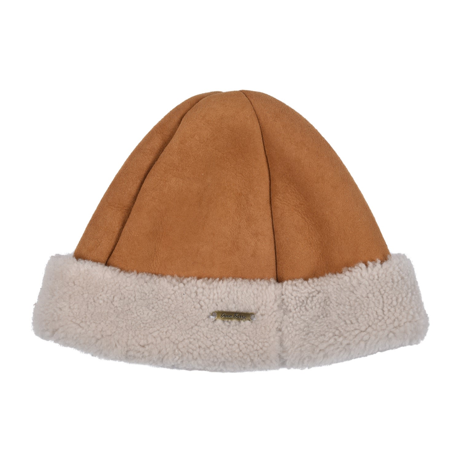 Owen Barry Women's Brown Sheepskin Beanie Brandy Cream Deane In Brown
