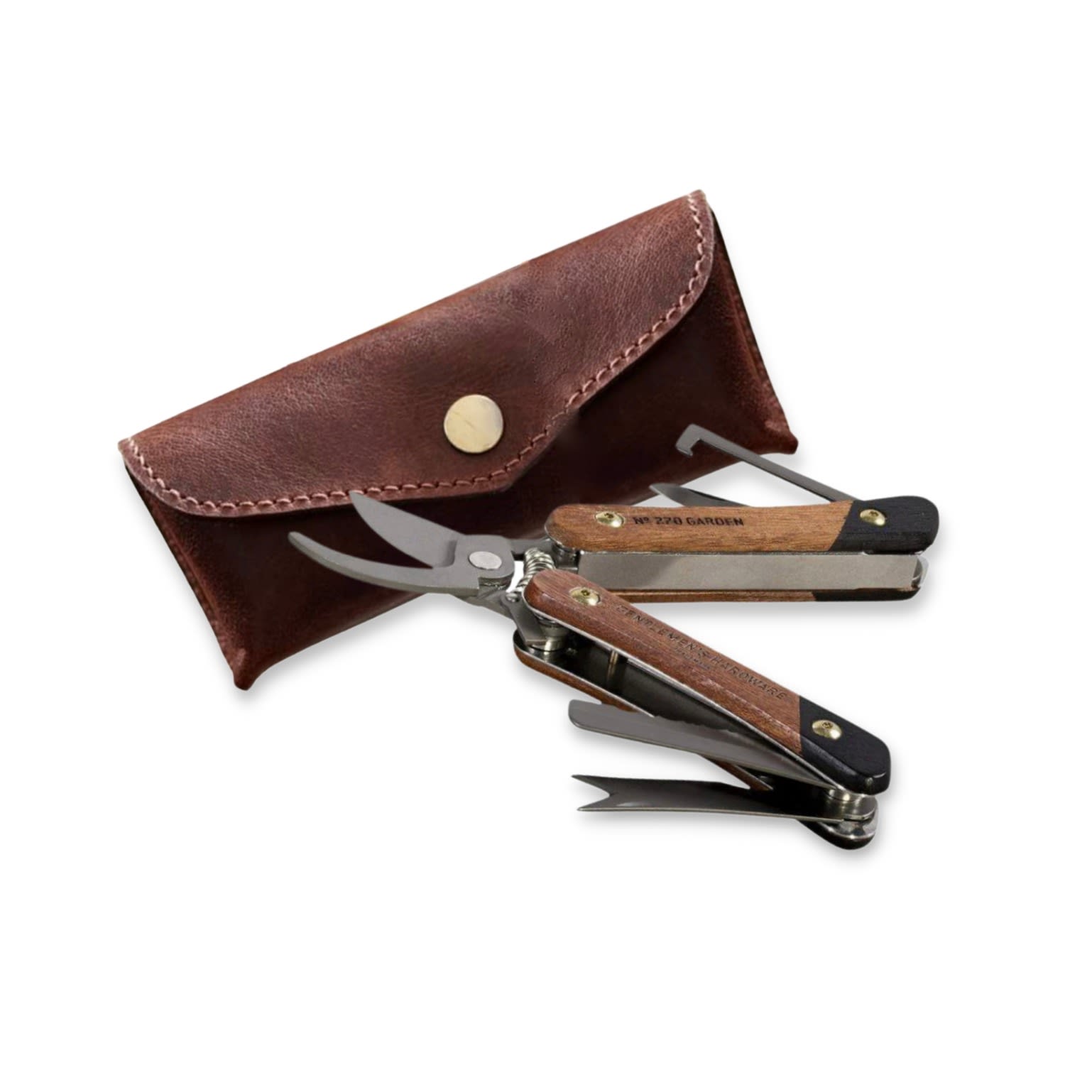 Vida Vida Women's Gardening Tool In Leather Case - Dark Brown