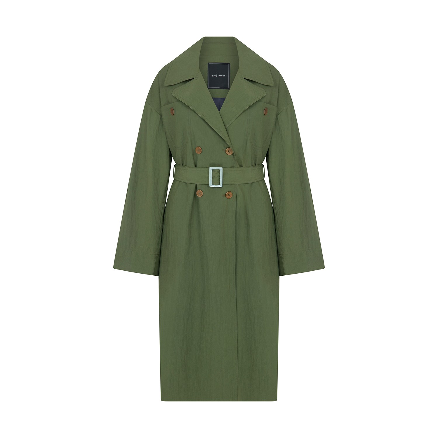 GUAJ LONDON MAPLE TRENCH COAT GREEN WOMEN