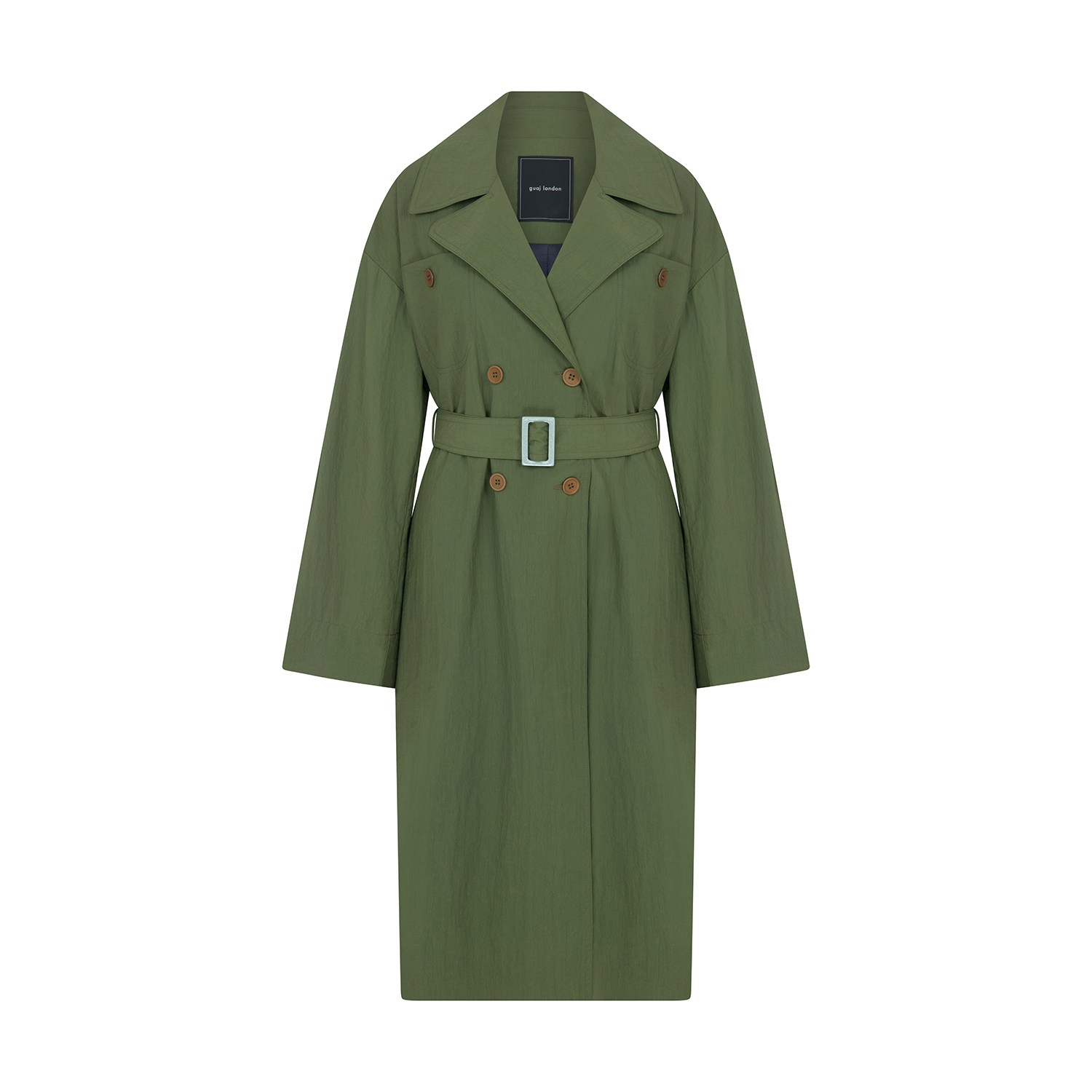 Maple Trench Coat Green Women Extra Large Guaj London