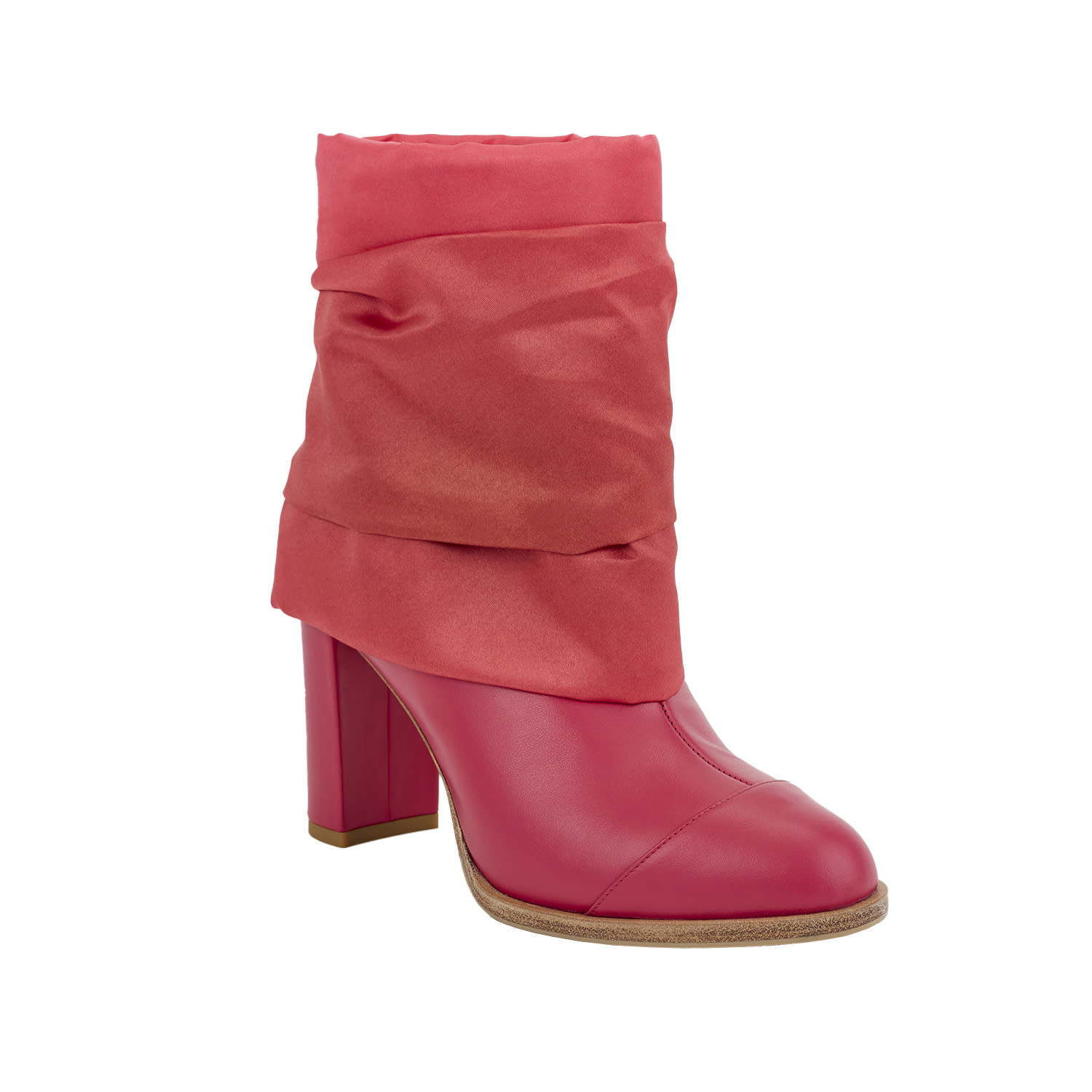 Moon D'elle Women's Pink / Red Quasar Ankle Boots In Romantic Rosa In Multi