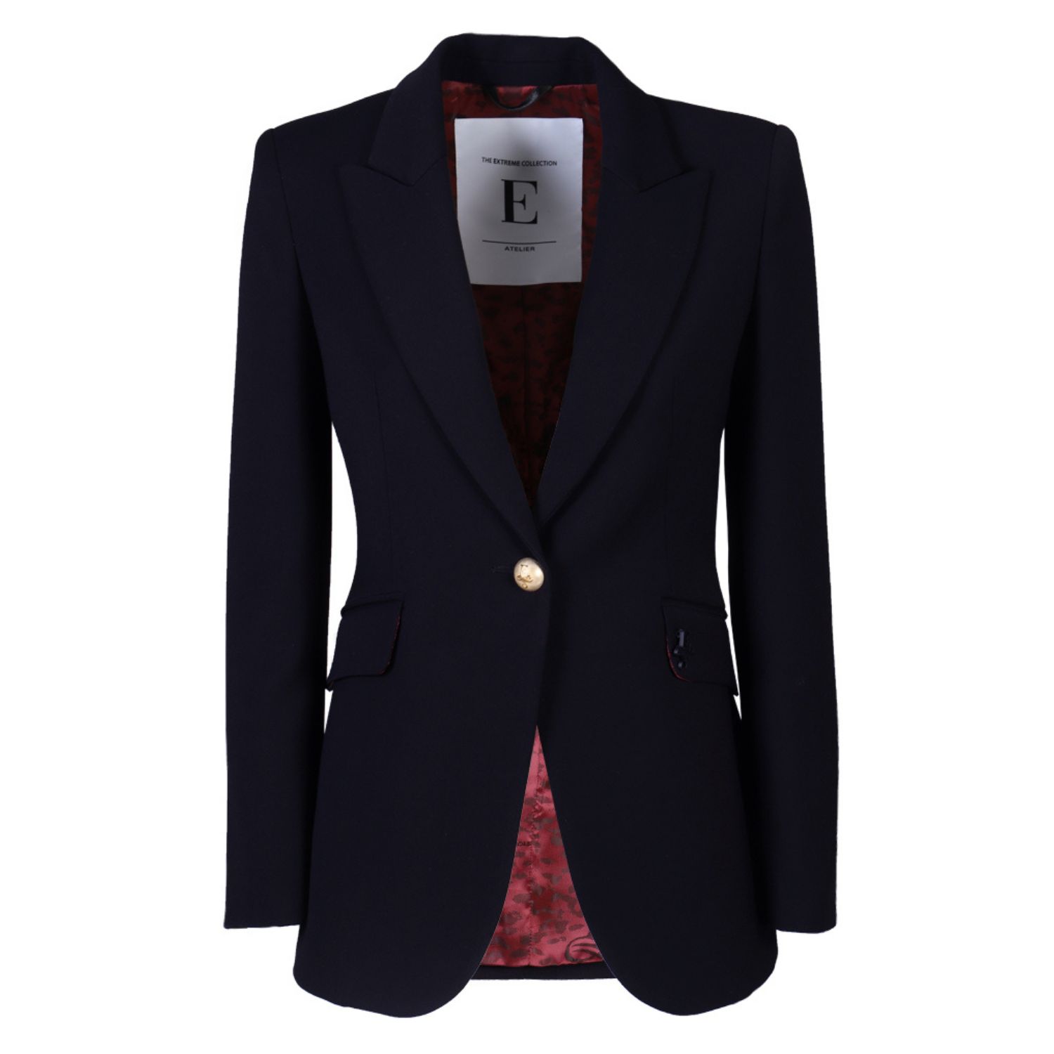 Women’s Blue Single Breasted Premium Crepe Navy Blazer Paris Extra Small The Extreme Collection
