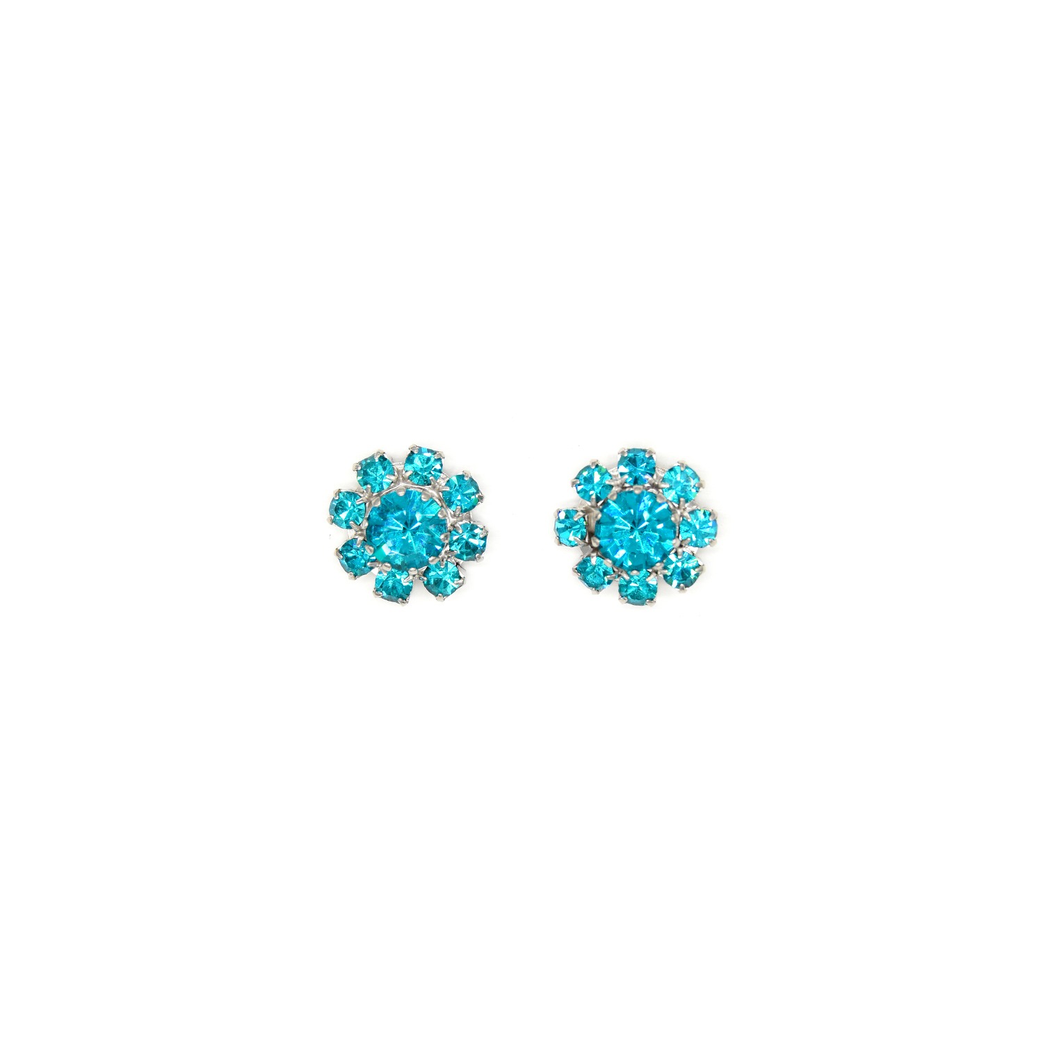 Rosaspina Firenze Women's Green Florentine Garden Stud Earrings In Blue Zircon In Green