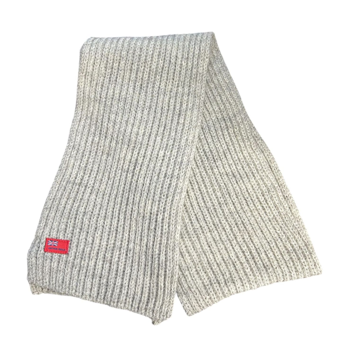 Arthur Beale Men's Grey / Neutrals  Pure British Wool Scarf - Light Welsh Grey In Grey